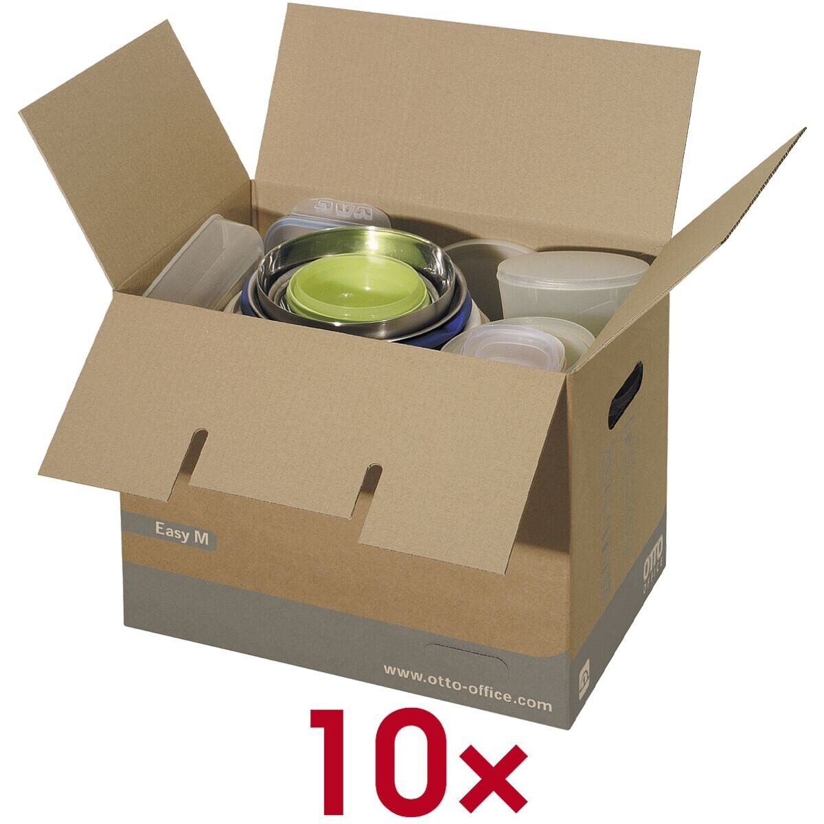 Otto Office Budget Umzugskarton Easy, Größe M, 10 Stück, für Ordner