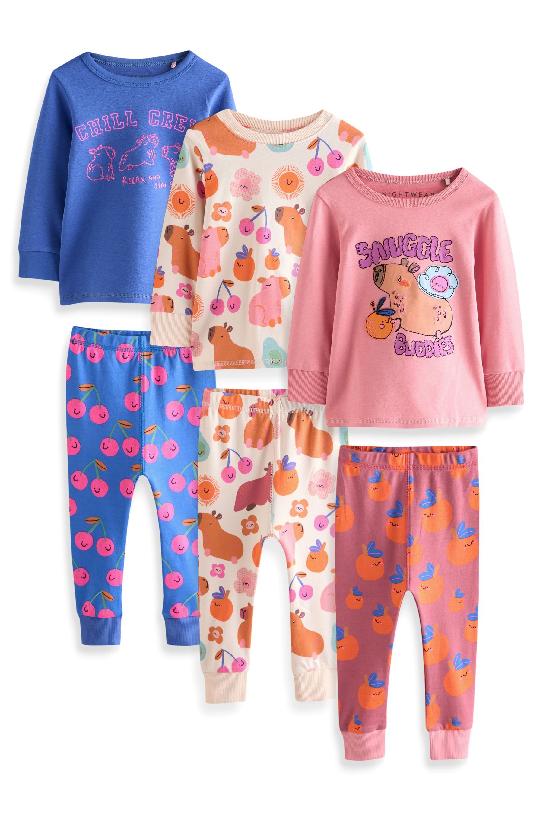 Next Pyjama Snuggle Schlafanzug im 3er-Pack, Stampy Star (6 tlg)