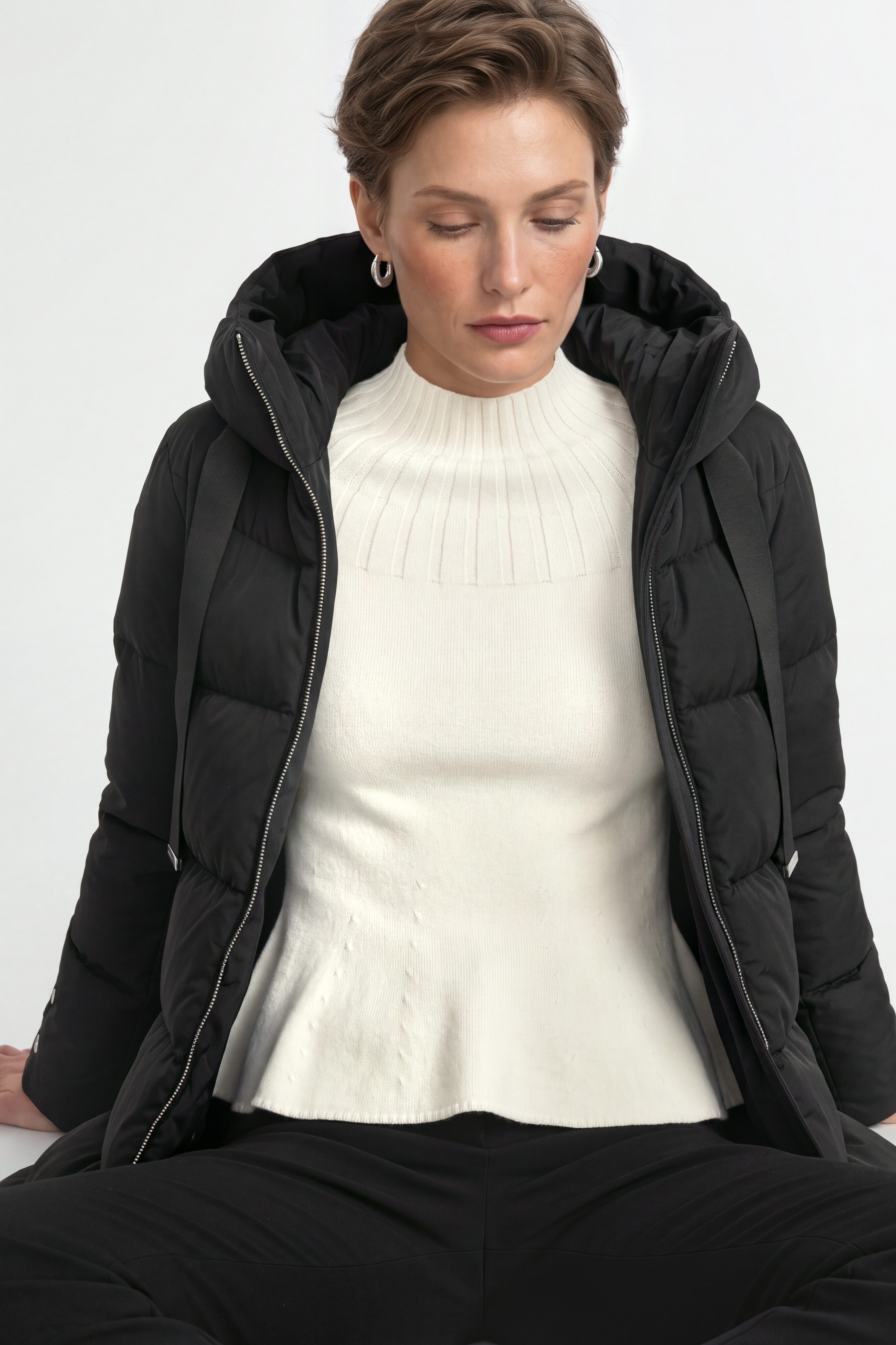 RICHROYAL Steppmantel Regular fit mit Kapuze