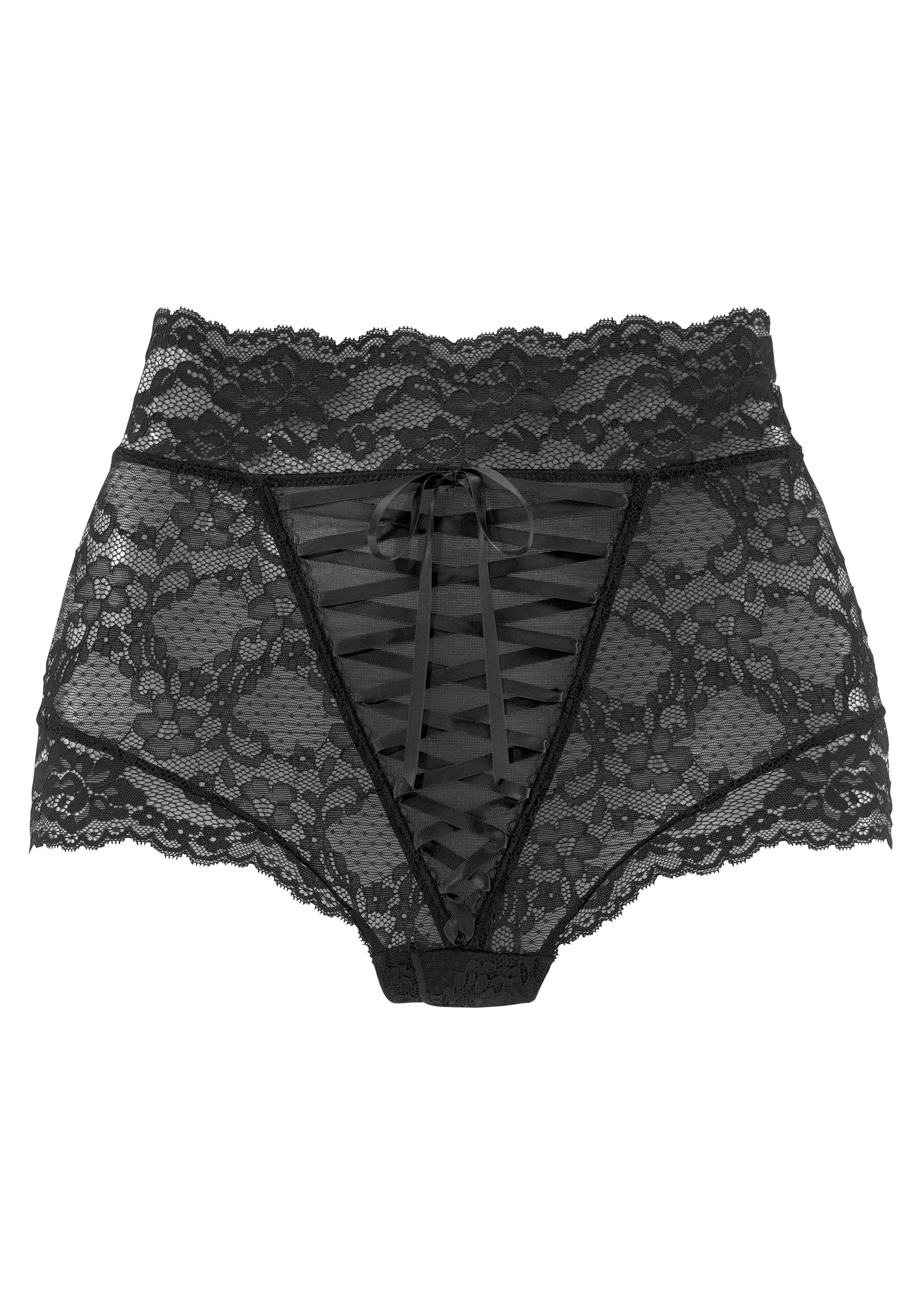 petite fleur gold High-Waist-Slip mit Spitze und Schnürung. € 19,99