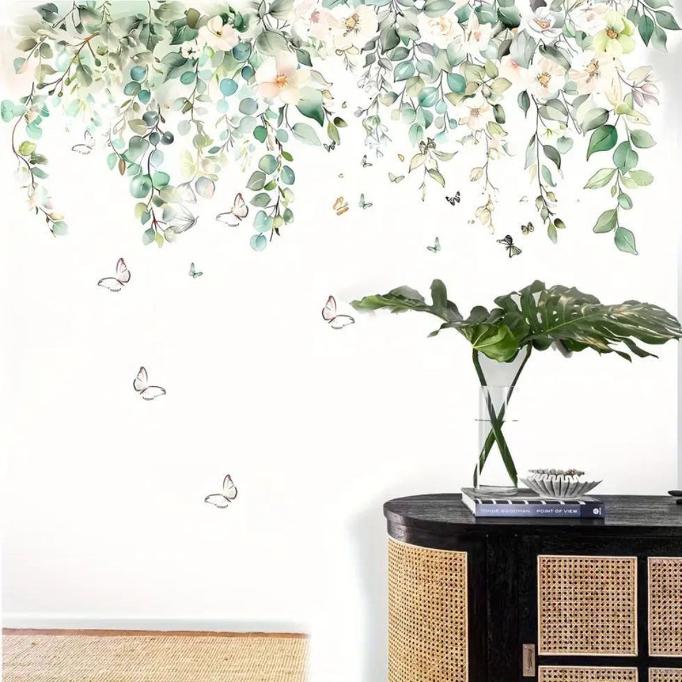 Montegoni Wandsticker Florale Wandtattoos mit Schmetterlingen günstig online kaufen