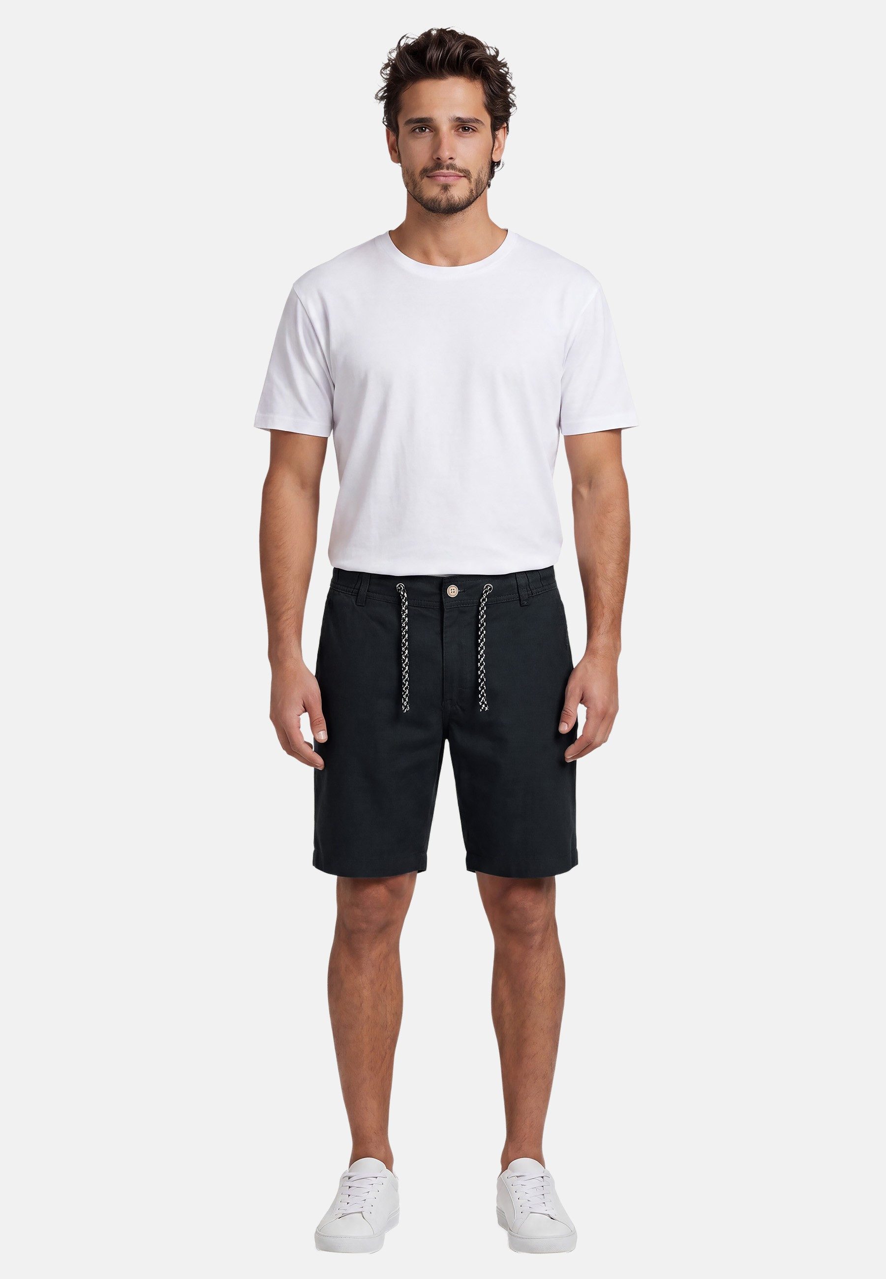 INDICODE Shorts Indicode InBow Herren Shorts B794 INBow – Herren Sommer-Shorts aus Leinen-Baumwoll-Mix