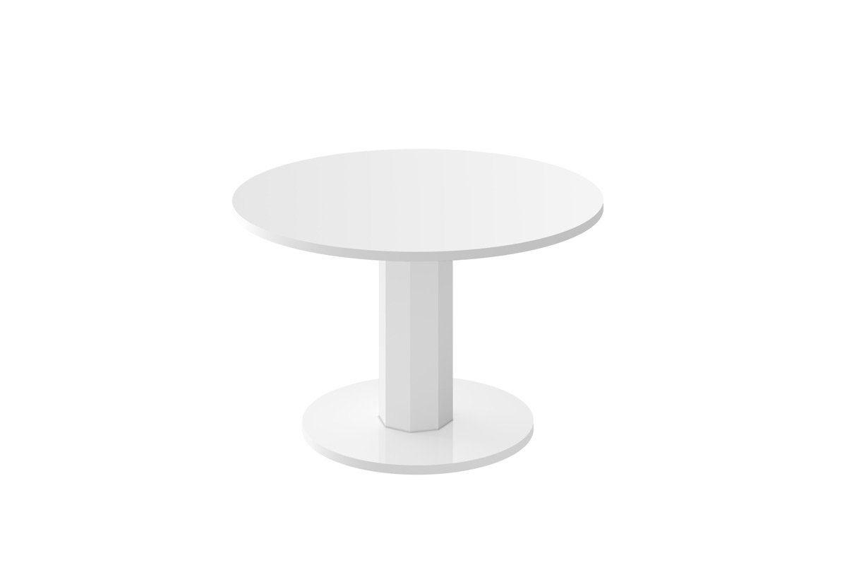 Hochglanz Tisch 80cm Couchtisch designimpex Hochglanz Couchtisch rund Weiß Design HSO-111