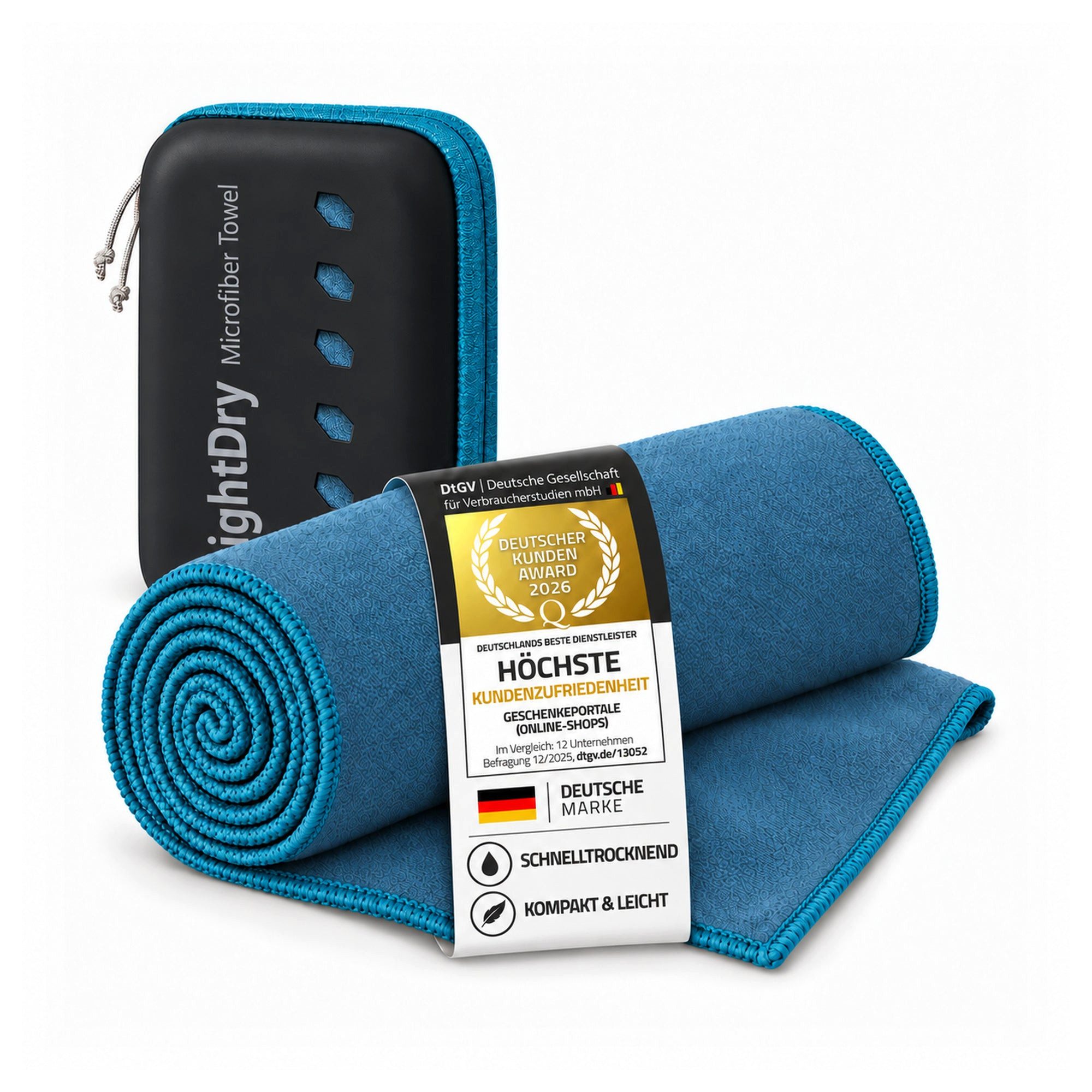 LightDry Sporthandtuch LIGHTDRY Sporthandtuch Mikrofaser, Leicht und Antibakteriell, Mikrofaser, saugfähig, leicht & antibakteriell & schnell trocknend