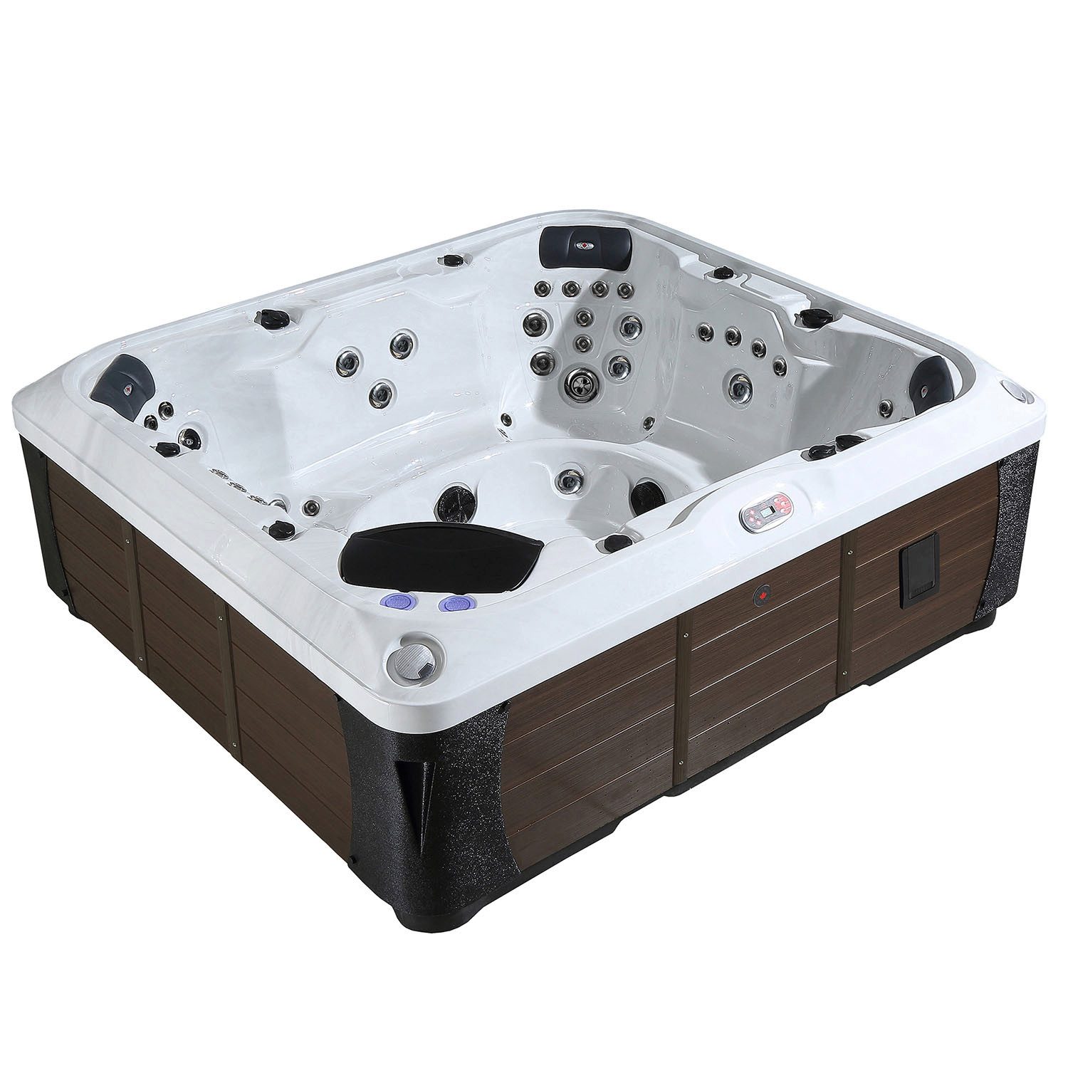 Canadian Spa GmbH Whirlpool Kingston UV, Aufstellbecken, 240 cm x 216 cm, für 6 Personen, Inkl. UV & Ozon