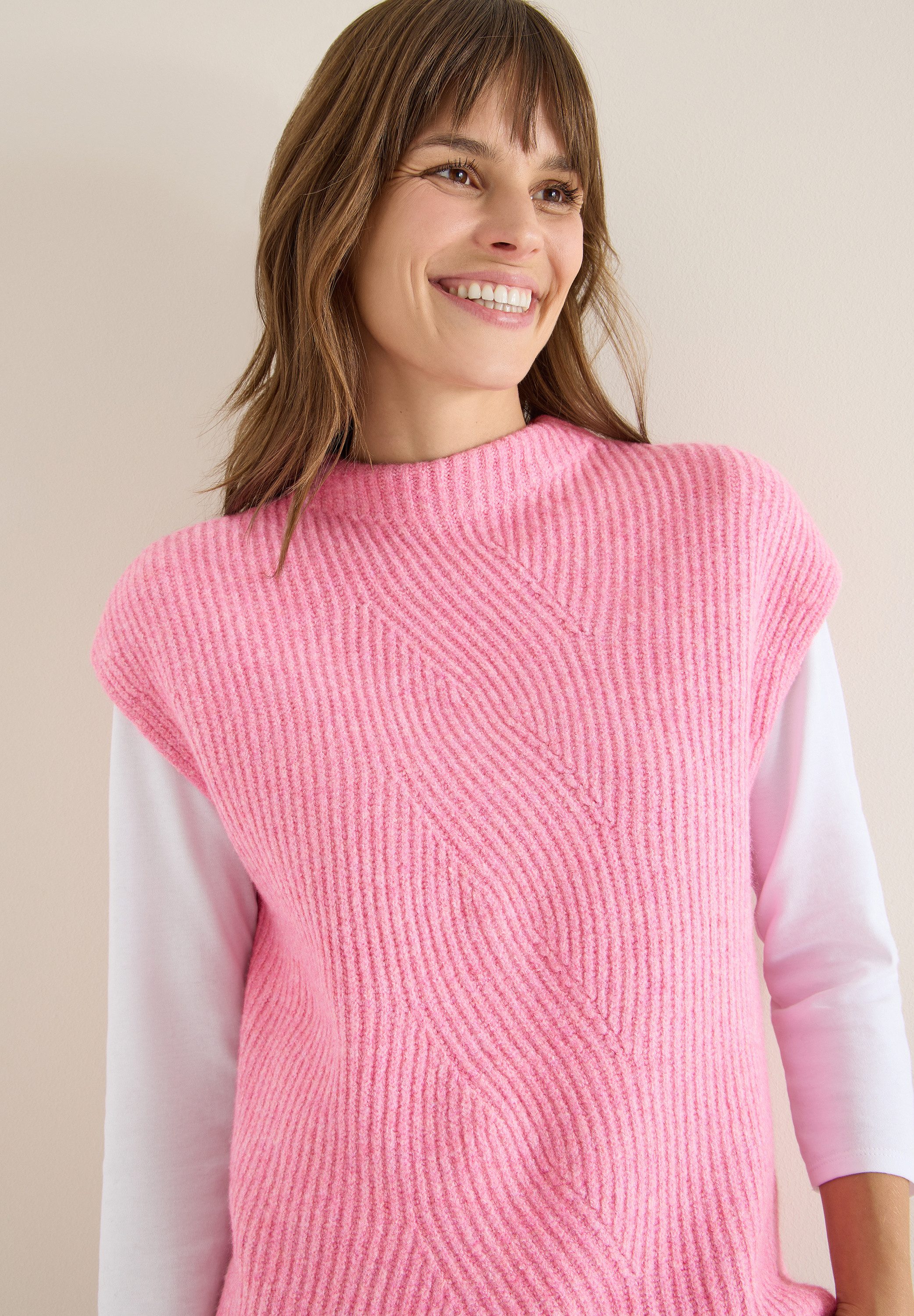 CECIL Pullunder mit Materialmix