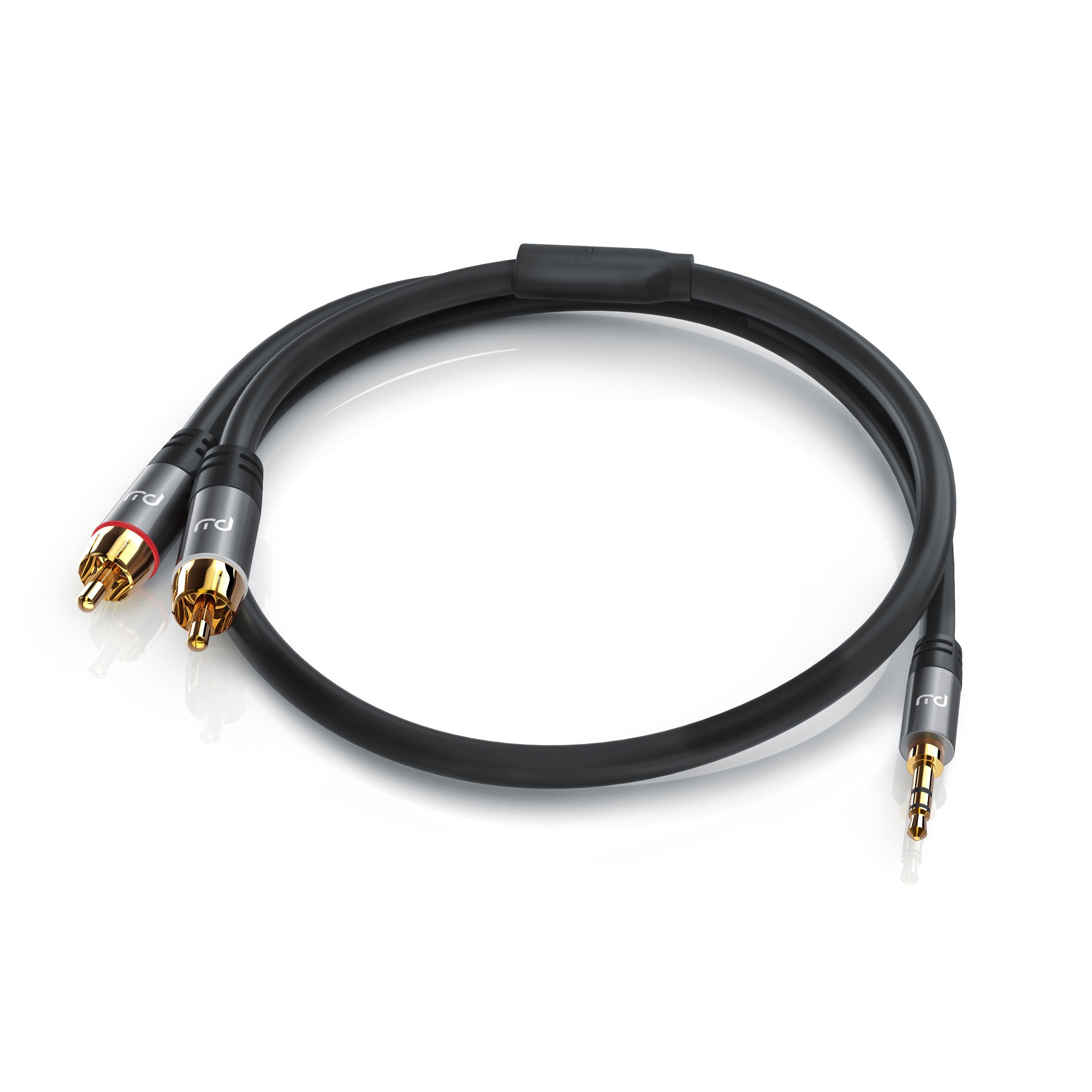 Primewire Stereo HiFi Audio-Adapter mehrfach geschirmt - 3m Audio-Kabel, RCA, AUX, 3,5-mm-Klinke, Cinch (300 cm), 3,5 mm Klinke, für Smartphone, Auto, HiFi und  – Bild 5 von 5