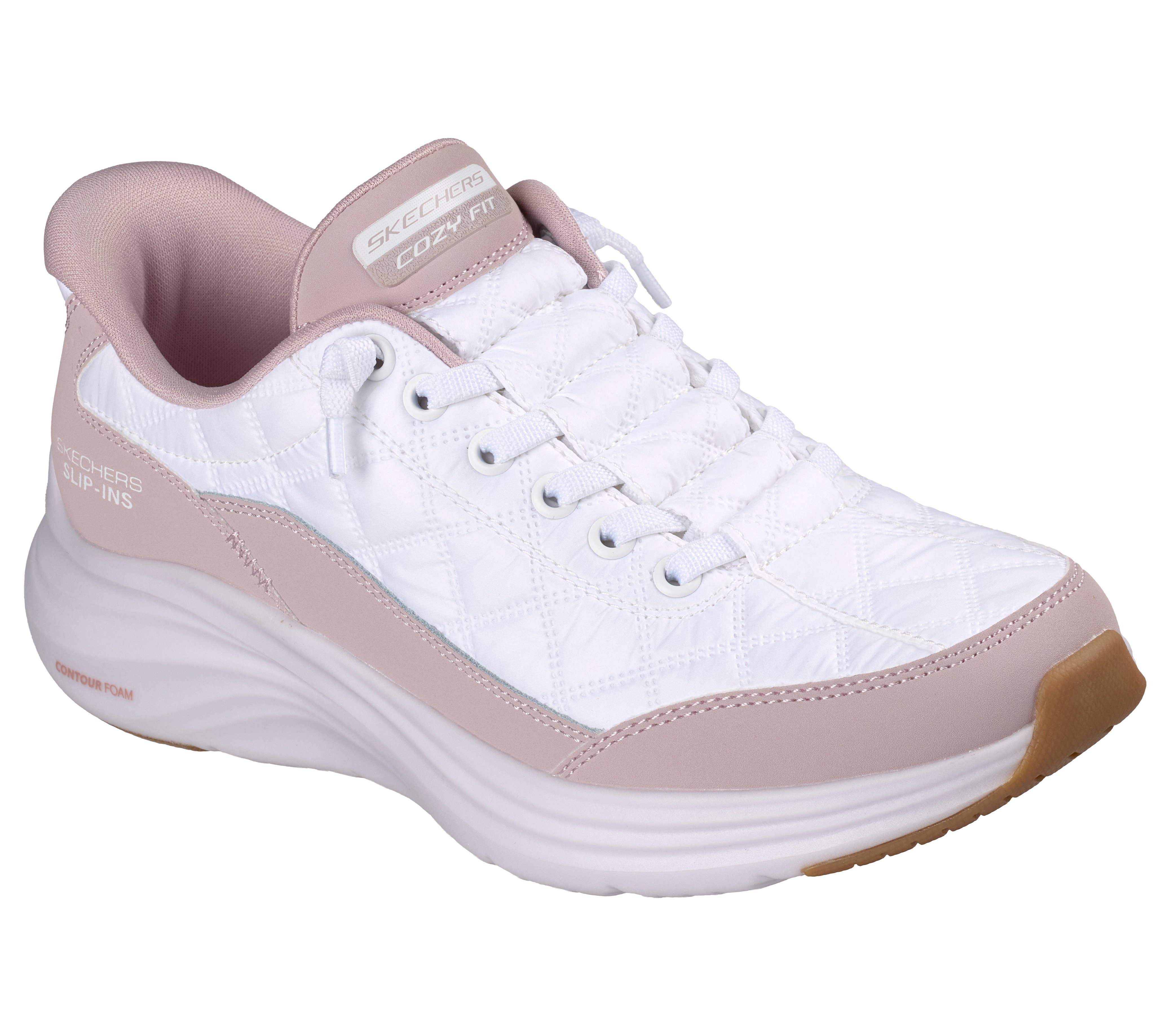 Skechers Contour Foam - Cozy Fit Slip-On Sneaker Slipper mit Handsfree Slip-ins und gestepptem Cozy Fit™-Mesh