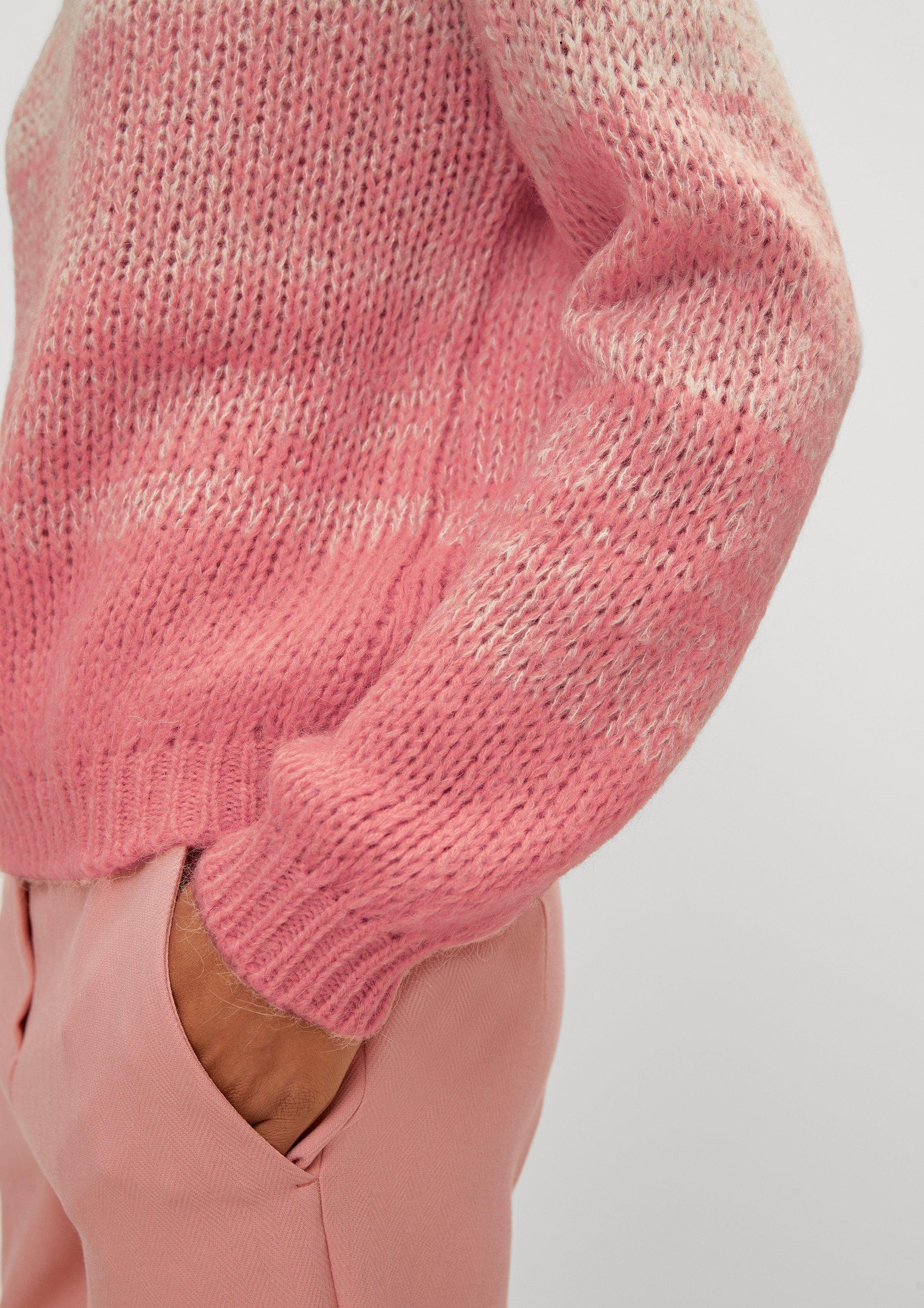 Alpakamix ^Derma aus + GmbH pink Innovation Langarmshirt Comma Strickpullover Protect