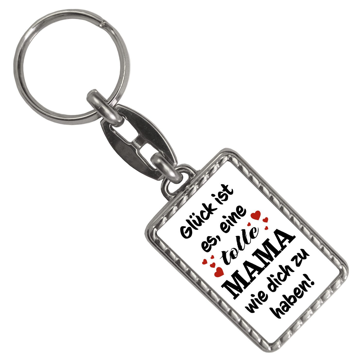 speecheese Schlüsselanhänger Tolle Mama Glück Schlüsselanhänger mit Bordüre günstig online kaufen