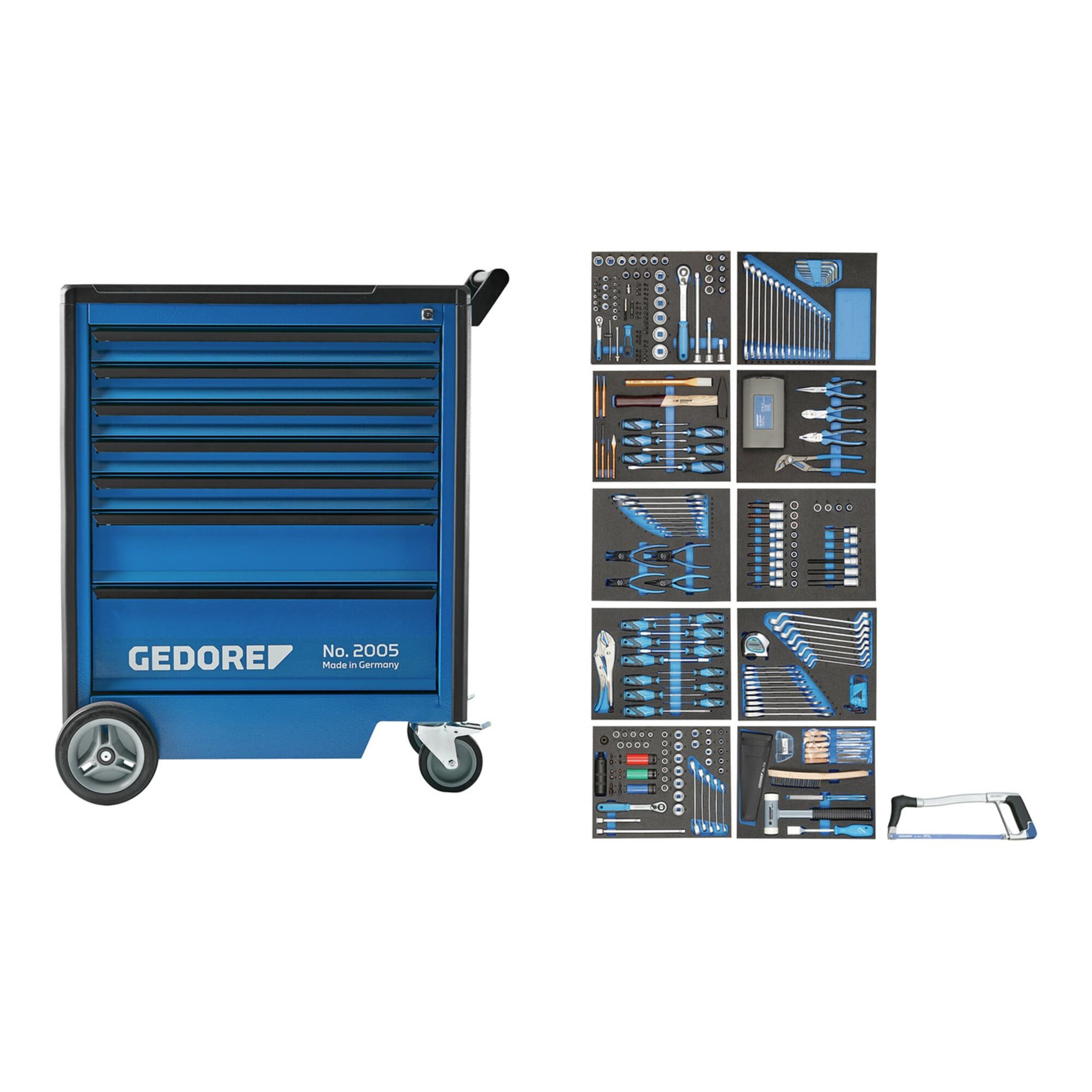 Gedore Werkstattwagen Gedore Werkzeugwagen 2005-TS-308 mit 308-teilig Werkzeugsortiment