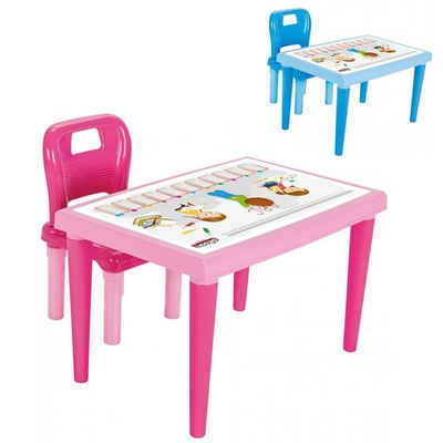 Pilsan Spielhaus Kindertisch Stuhl 03516, Kindersitzgruppe Kunststoff max. 50 kg ab 3 Jahre