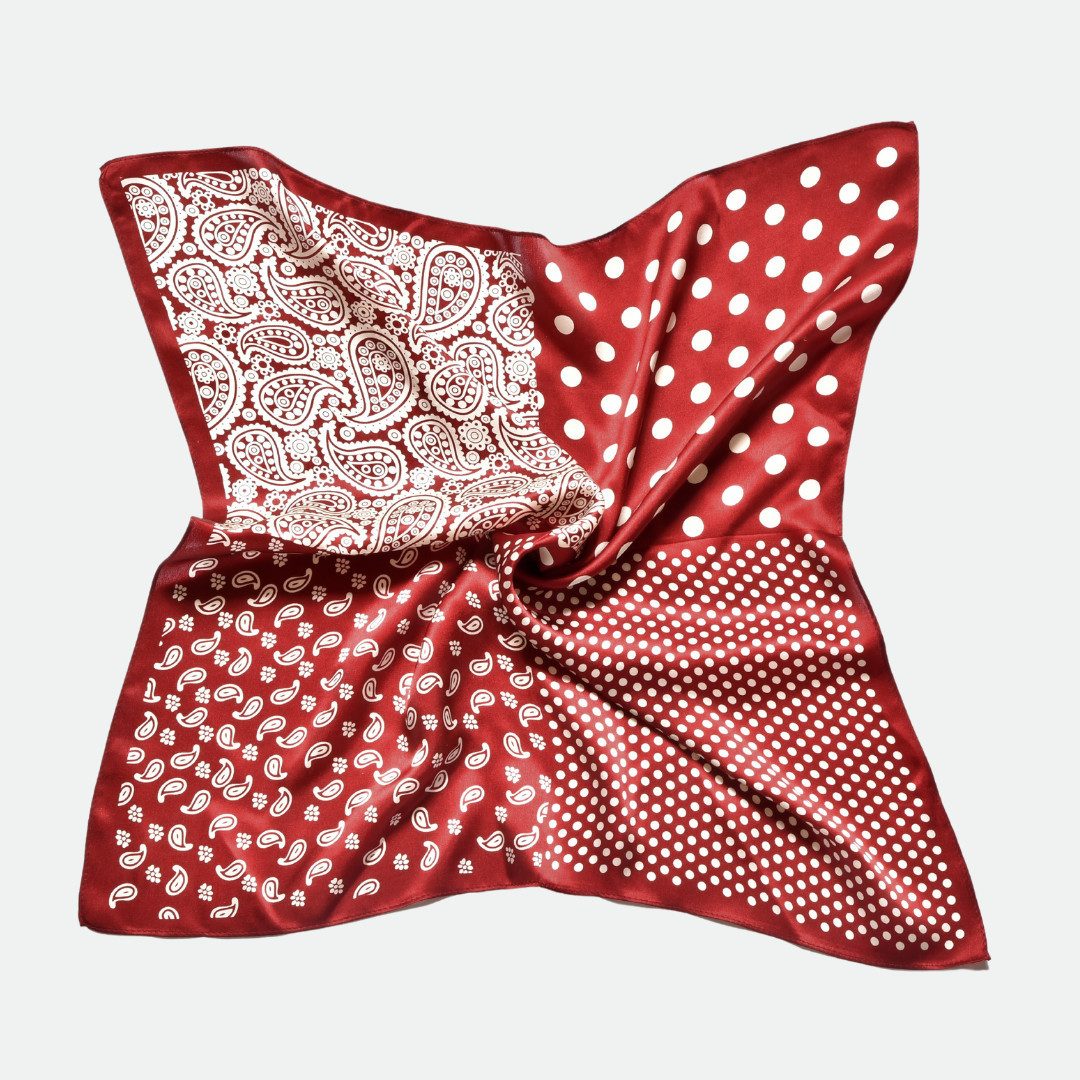 MayTree Seidentuch quadratisch, Punkte + Paisley Mix 53x53cm, Nickituch, Ba günstig online kaufen