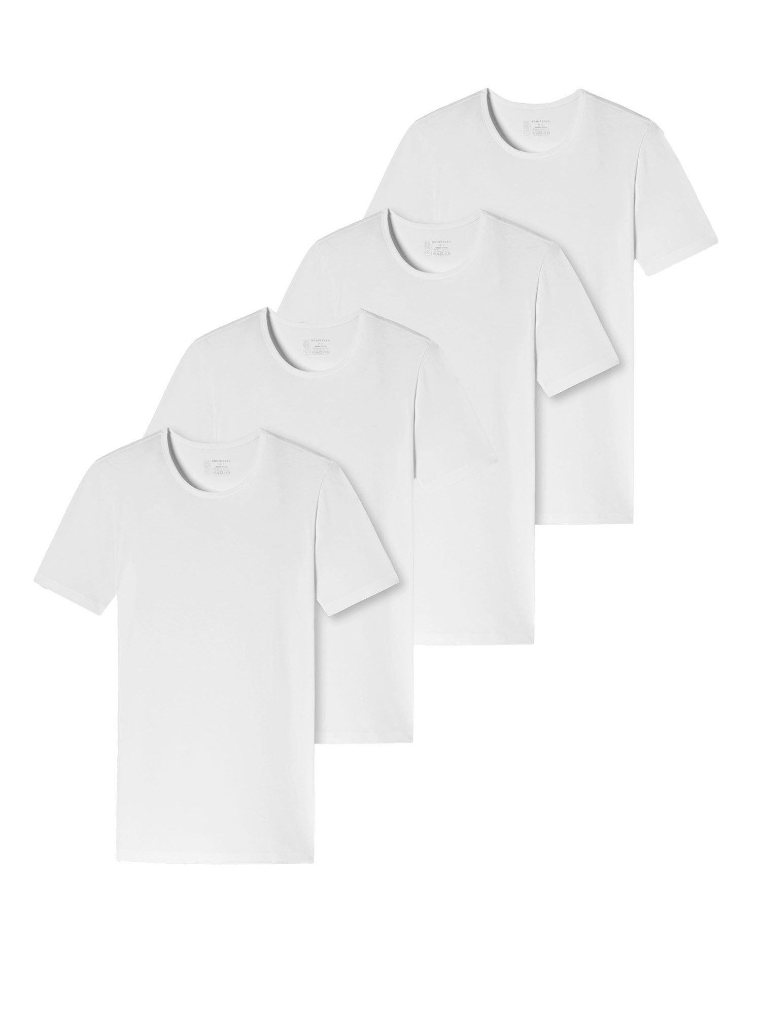 Schiesser T-Shirt 95/5 Organic Cotton (4-tlg) unterziehshirt unterhemd kurz günstig online kaufen