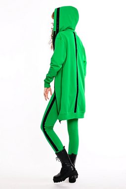 ILAY Lit Kapuzennickijacke Hoodie Mantel, Midi, Flash Green Grosse Kapuze