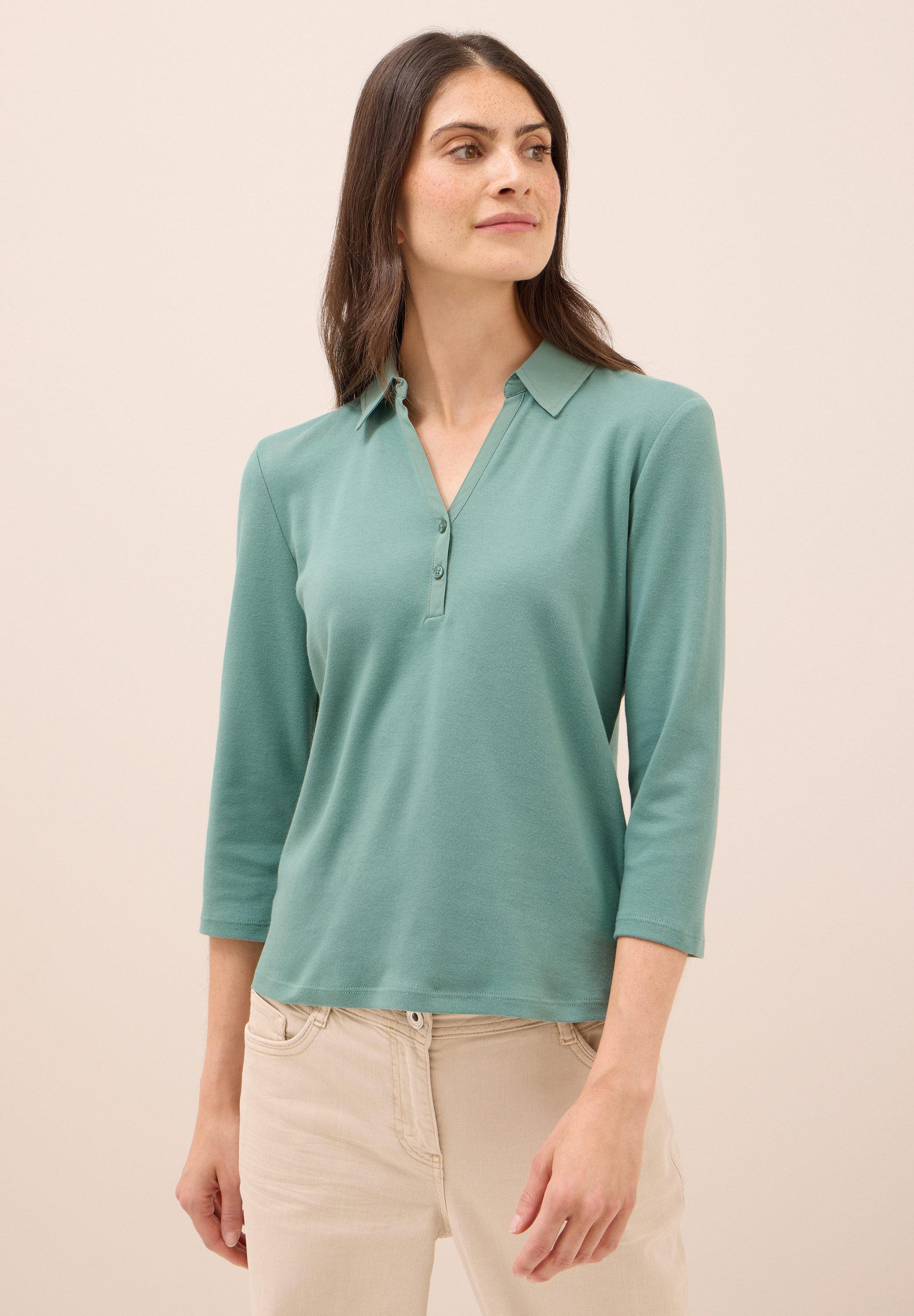 CECIL Poloshirt aus reiner Baumwolle