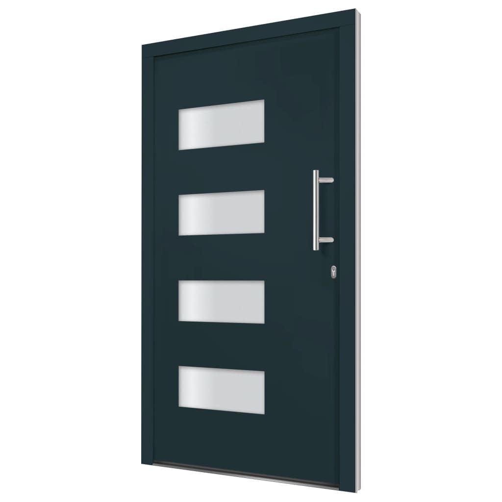 vidaXL Haustür Haustür Aluminium und PVC Anthrazit 110x210 cm (1-St)