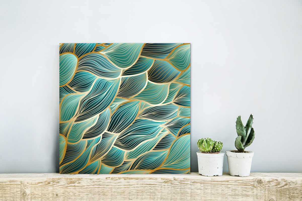 MuchoWow Metallbild Muster - Gold - günstig online kaufen