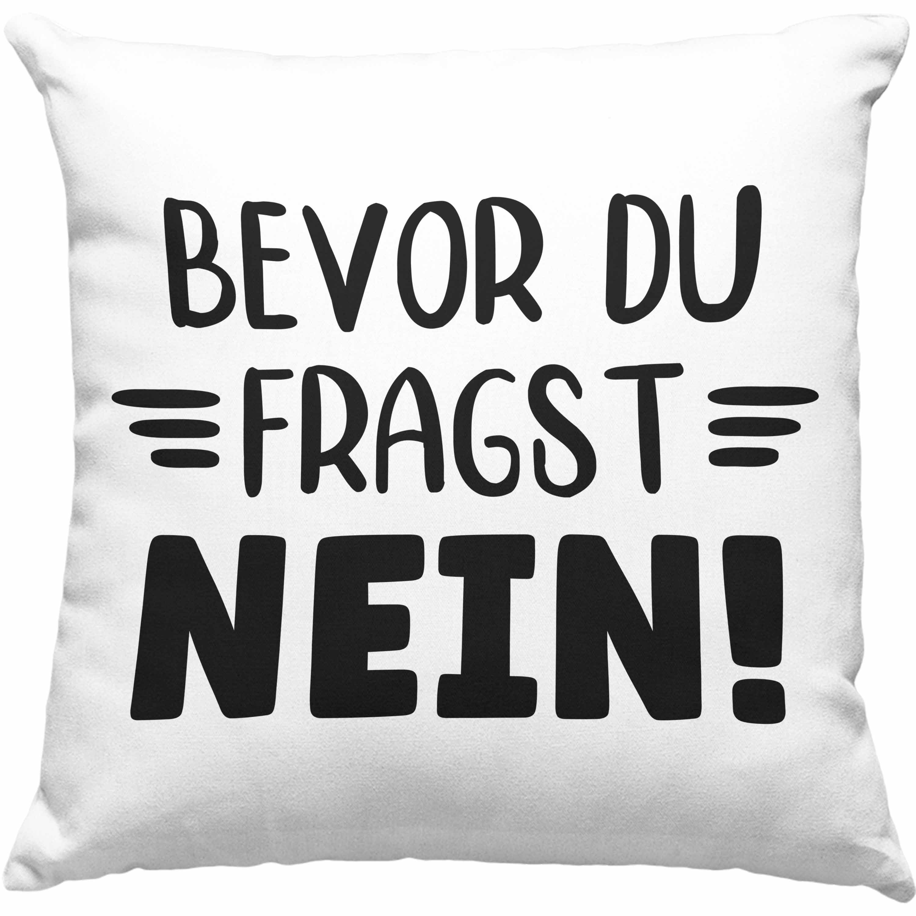 Trendation Dekokissen Trendation - Bevor Du Fragst Nein Kissen mit Spruch Geschenk Männer Fr