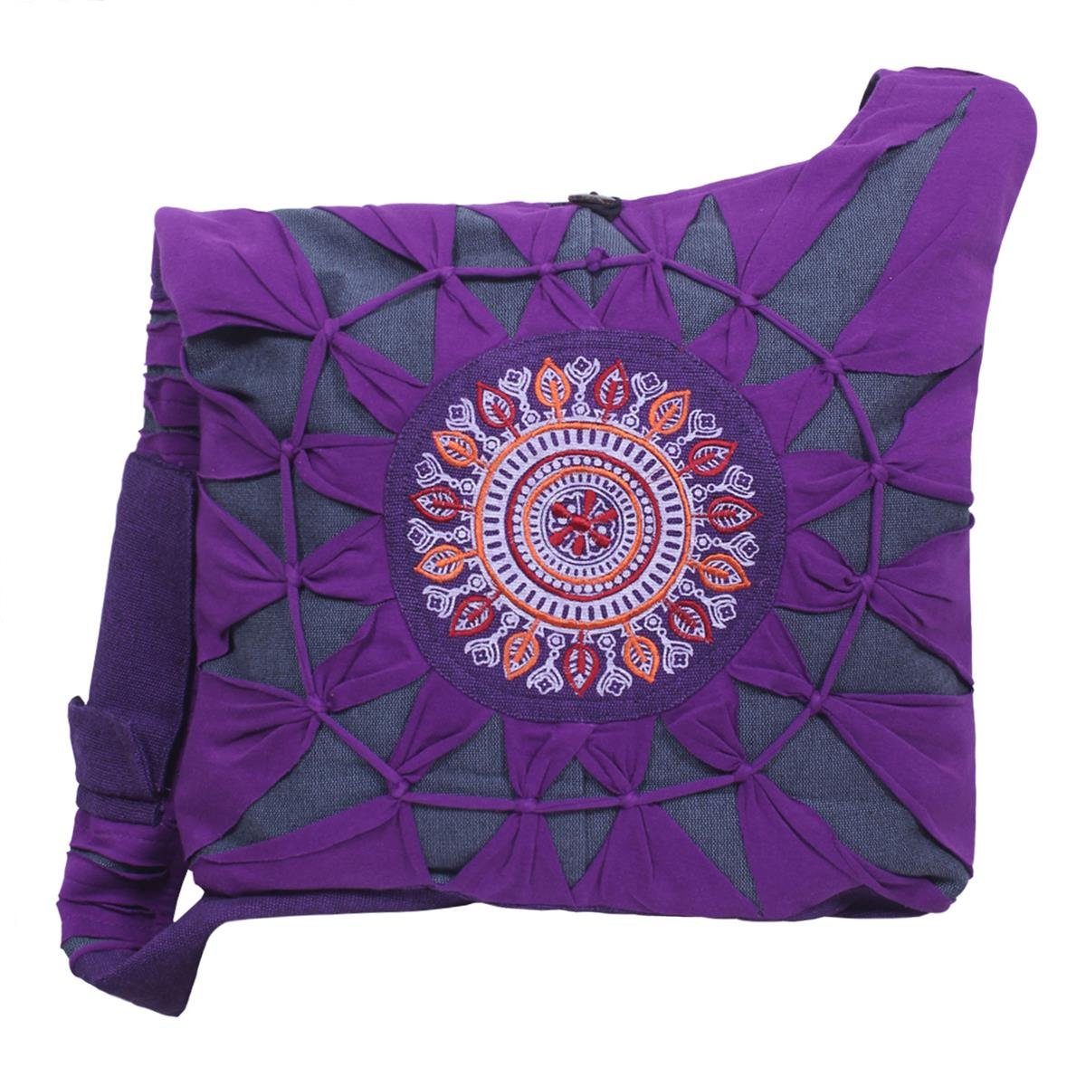 Vishes Shopper Umhängetasche Beuteltasche Yogi Baumwolle Mandala, Hippie, Ethno, Festival Tasche