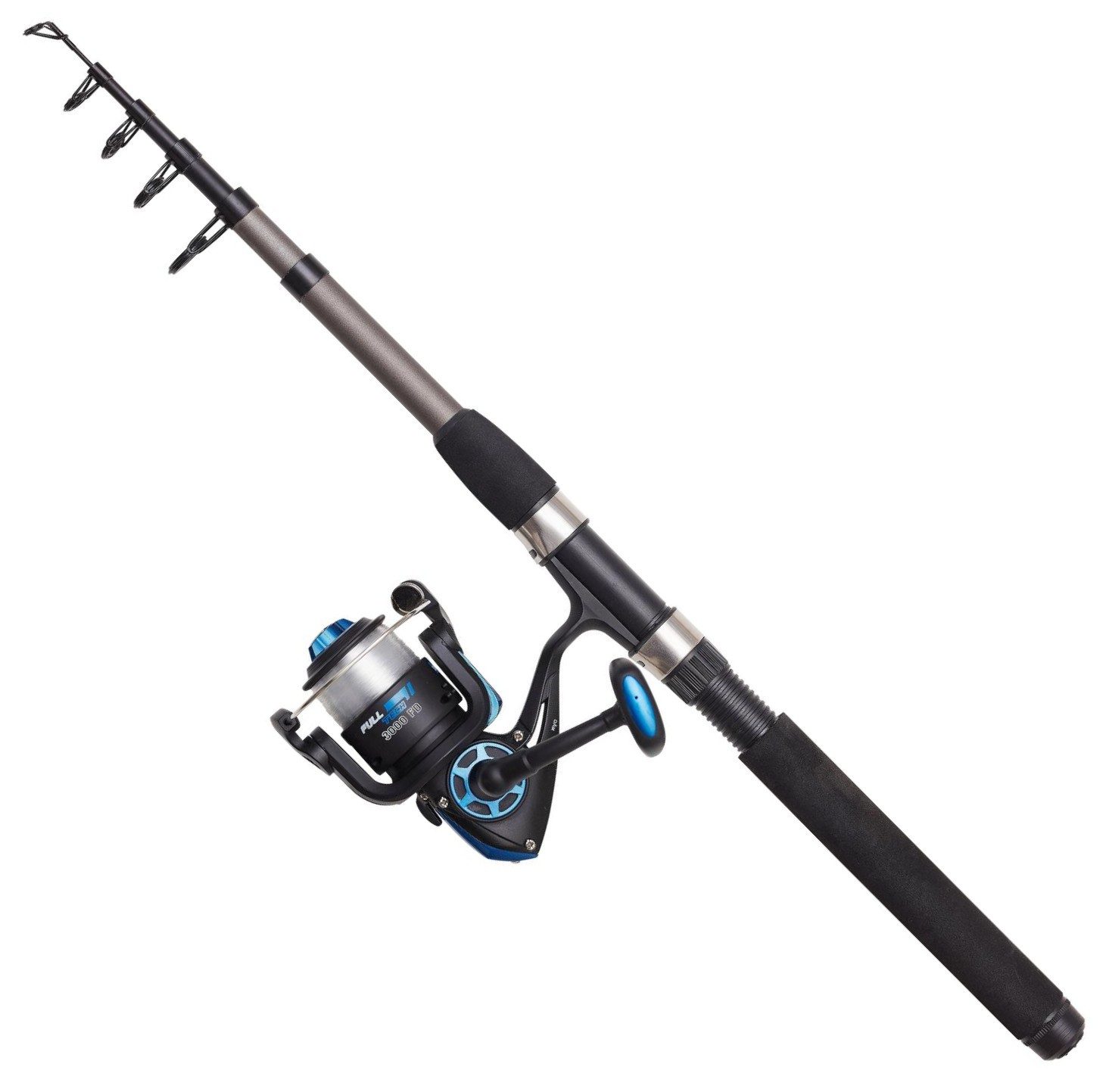 DAM Fishing Spinnrute DAM SET FULL TECH TELE SPINNING COMBO - 4 Größen wählbar, Modernes Design