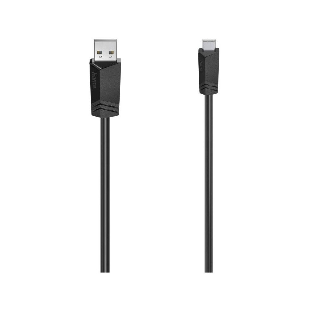 Hama Hama Mini-USB 2.0 Kabel 0,75m schwarz/silber USB-Kabel, Mini-USB, Mini-USB, Mini-USB 2.0 Kabel