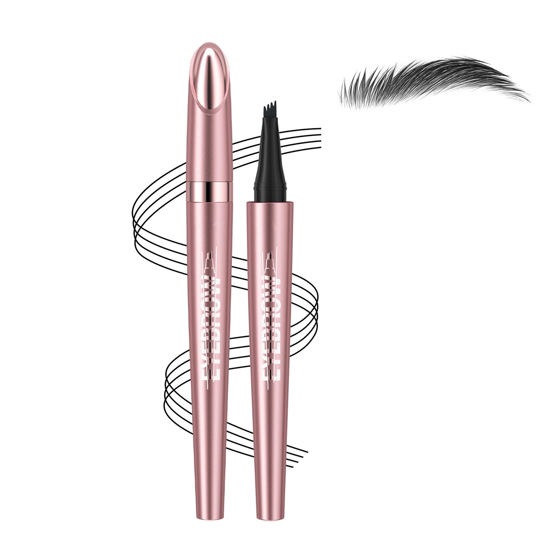 KINSI Augenbrauen-Stift Augenbrauenstift mit Gabelspitze,Microblading Wasserfest Brauenstift, Wischfest,Erzeugt mühelos natürlich aussehende Brauen