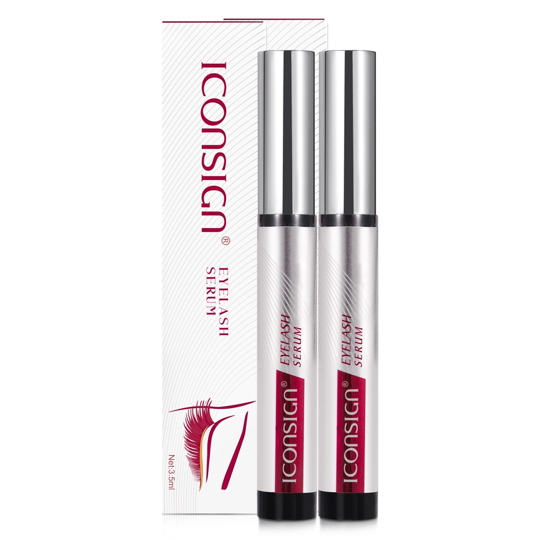 Iconsign Wimpernserum Augenbrauen Serum Wimpernwachstum Wachstum Eyelashserum Essence, 2-tlg., Wimpernserum, Lifting, Wimpernpflege