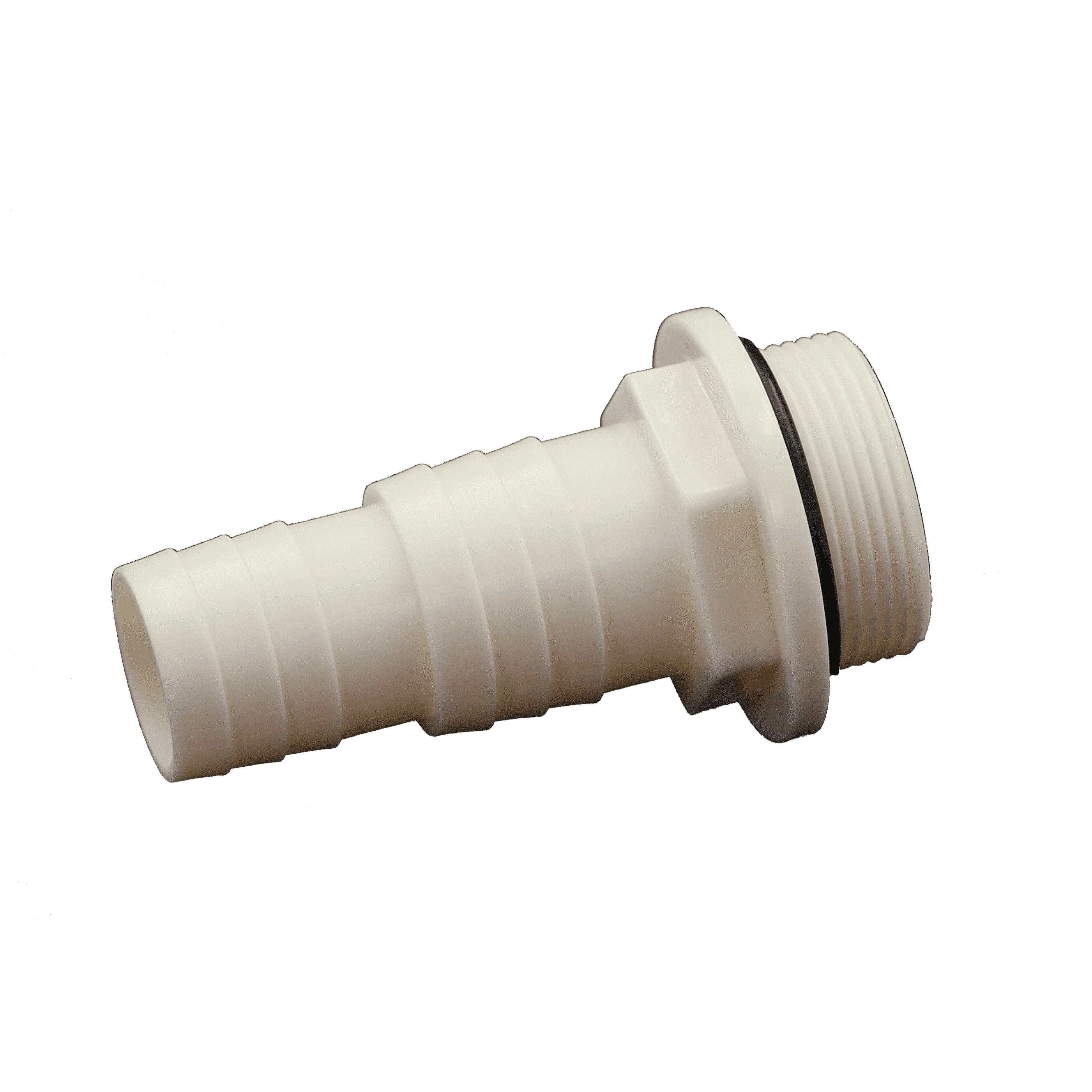 HAF Schlauchverbinder 1x ABS Schlauchtülle O-Ring 32/38mm x 1 1/2" AG + 1x Schlauchschelle, (Zum Anschluss von Sandfilteranlagen, Optimal zum Verbinden von Poolschläuchen), Aus hochwertigem und stabilem Kunststoff