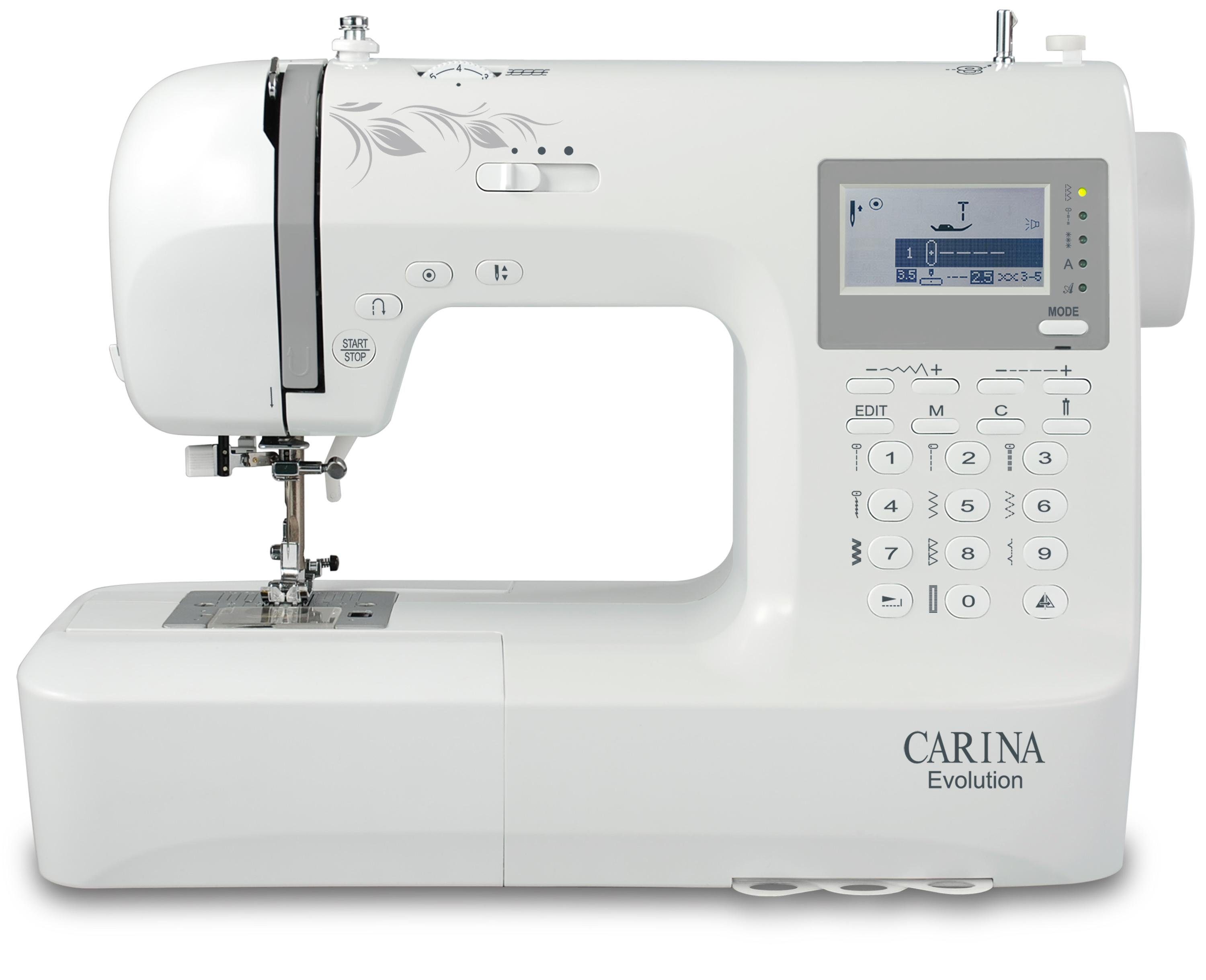 Carina Computer-Nähmaschine Nähmaschine EVOLUTION, computergesteuert, 404 Programme, mit Zubehör