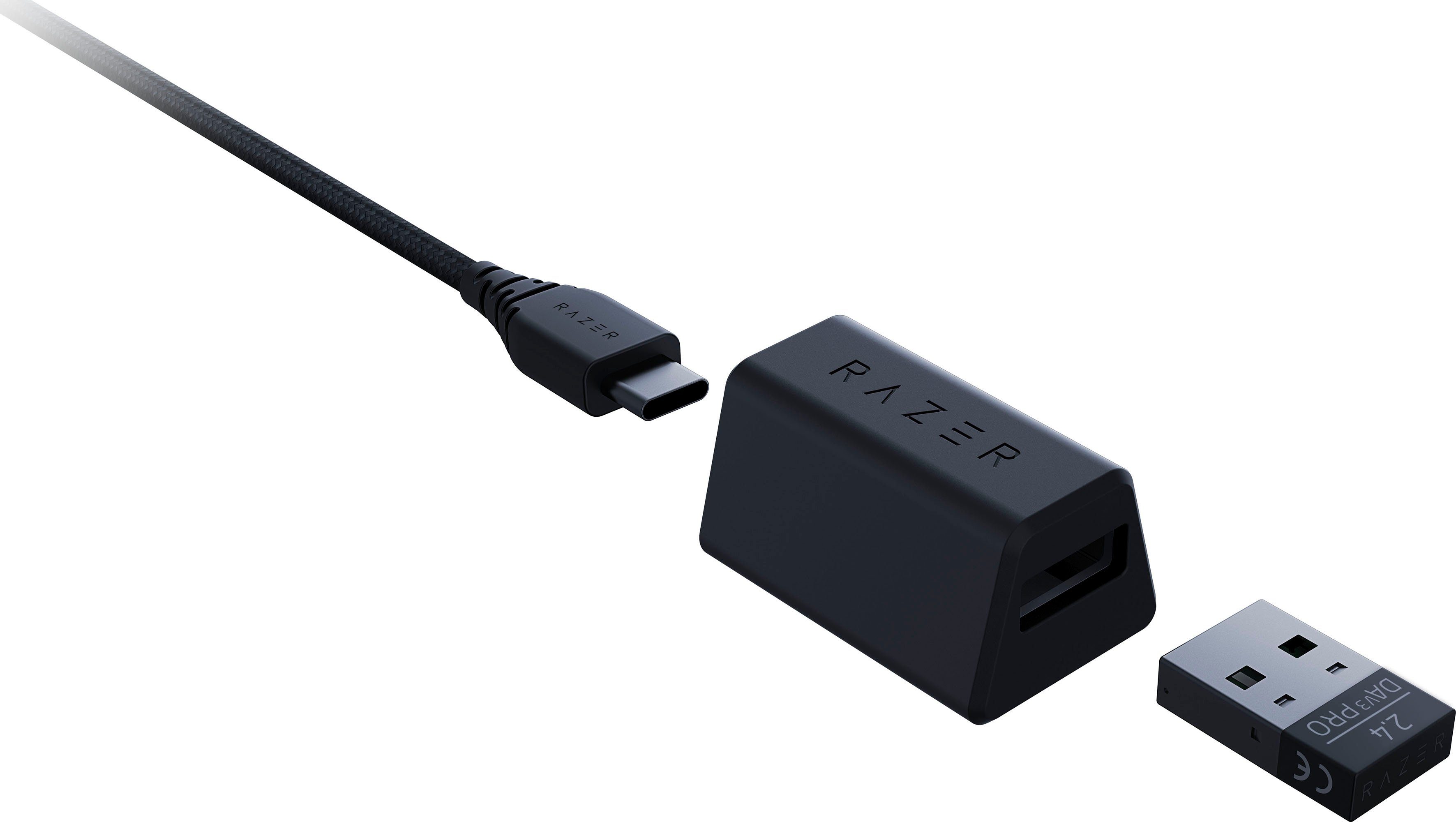 RAZER DeathAdder V3 Pro Gaming-Maus (RF Wireless, kabelgebunden)