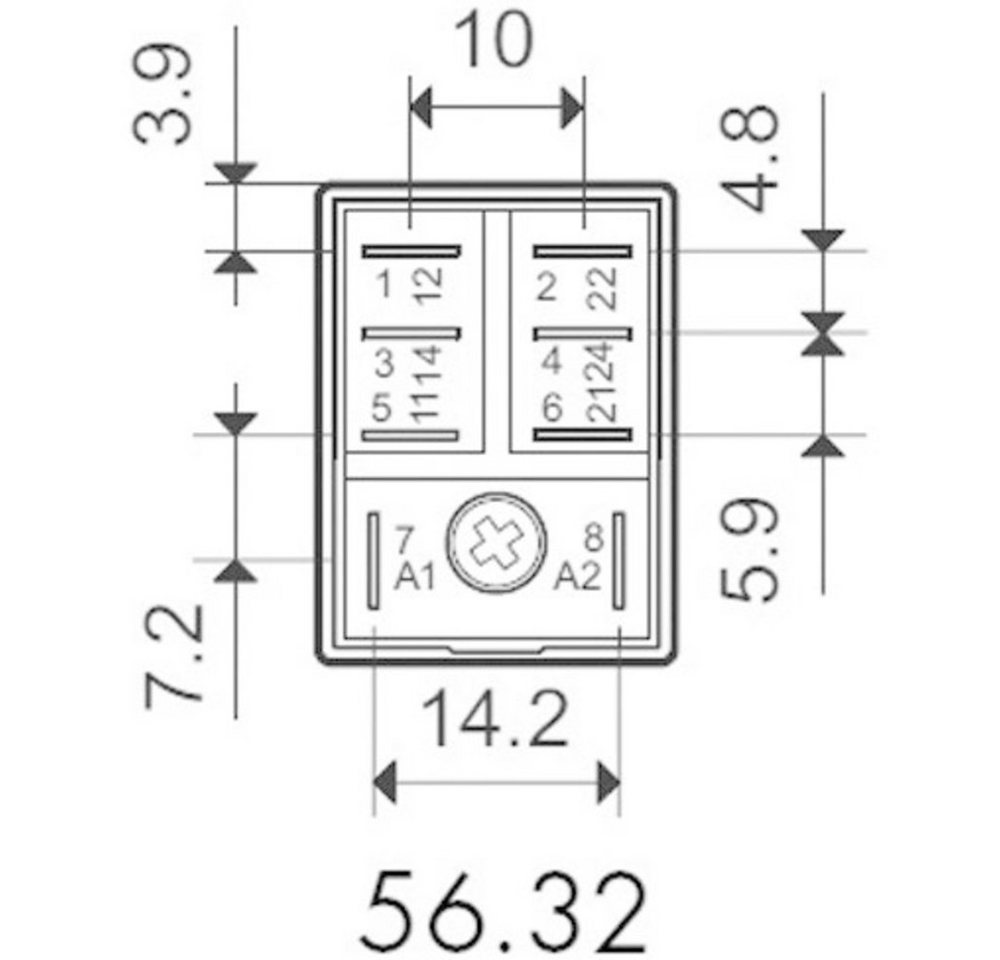Thumbnail - finder Zeitrelais Finder 56.32.9.012.0040 Steckrelais 12 V/DC 12 A 2 Wechsler 1 St., (56.32.9.012.0040)