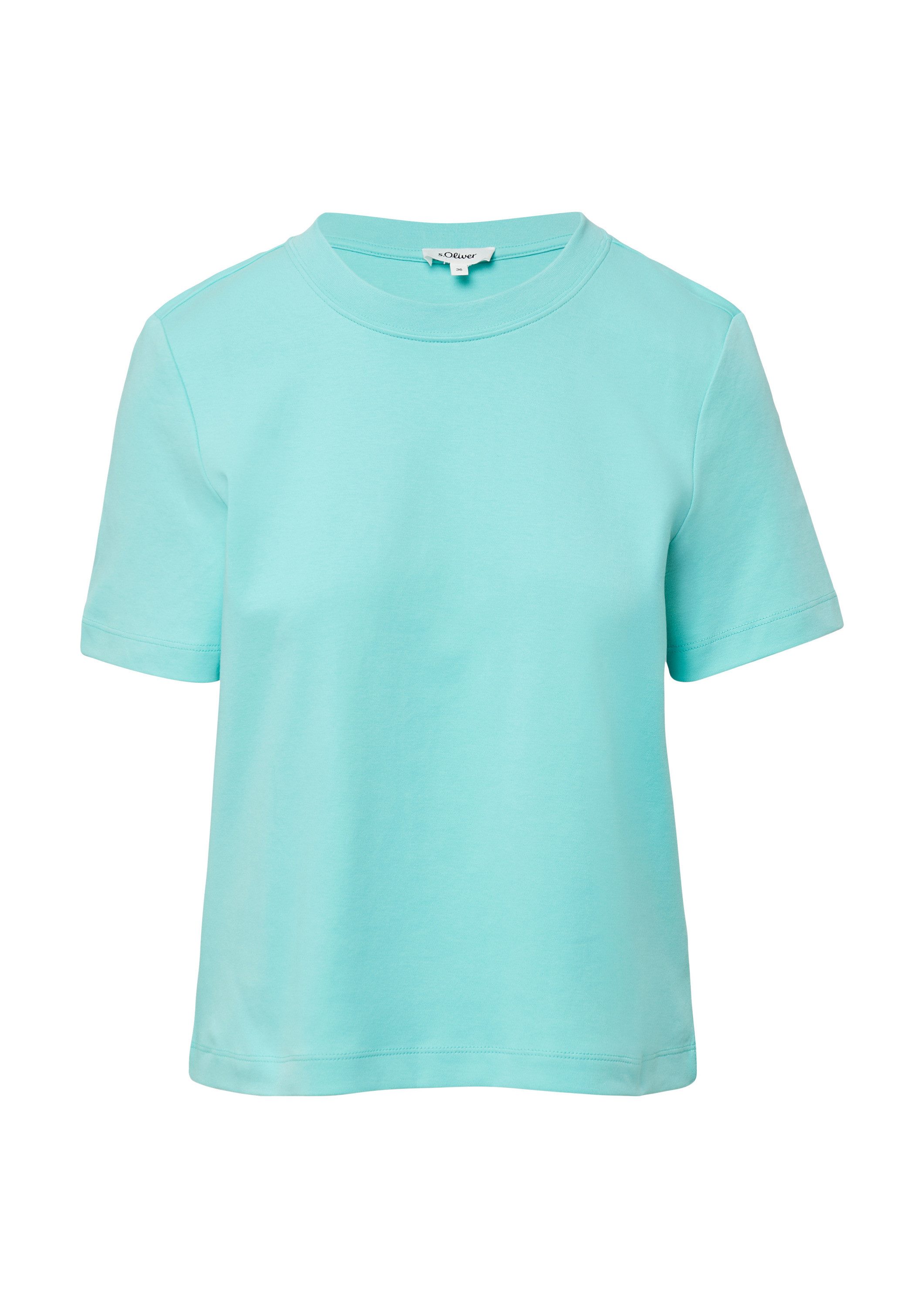 s.Oliver Kurzarmshirt T-Shirt Verkürztes T-Shirt aus günstig online kaufen