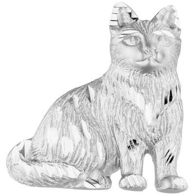 Schmuck Krone Kettenanhänger Anhänger Silberanhänger Katze aus 925 Silber, Silber 925