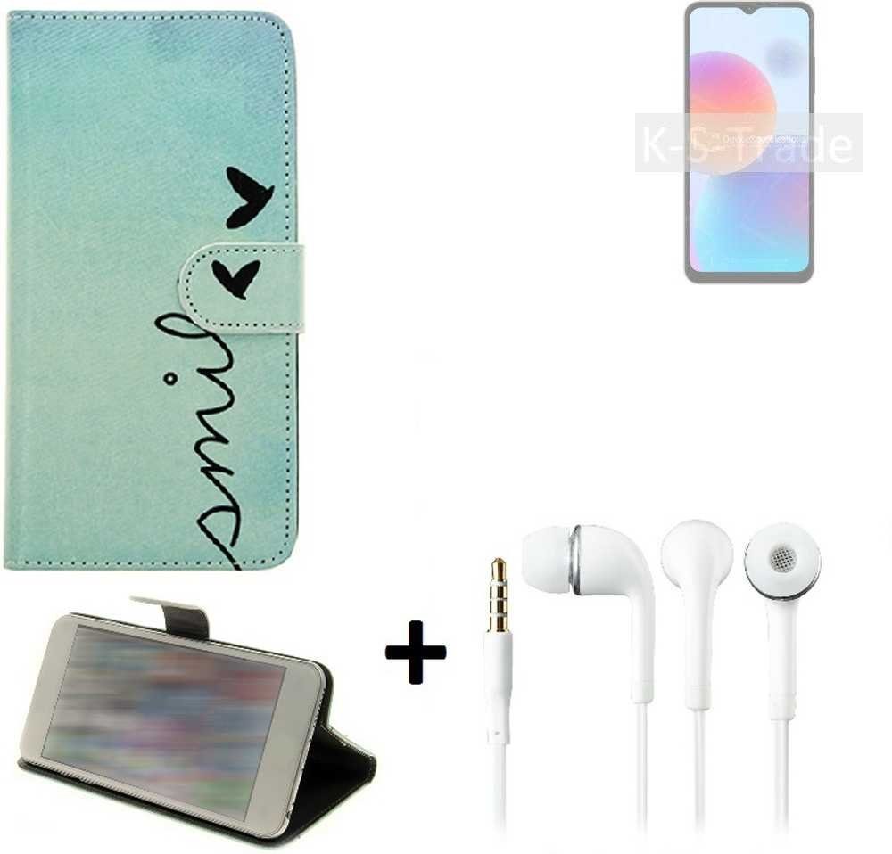 K-S-Trade Handyhülle für ZTE Blade A52, Schutz Hülle Handy Hülle 360° Wallet Case Schutz Hülle