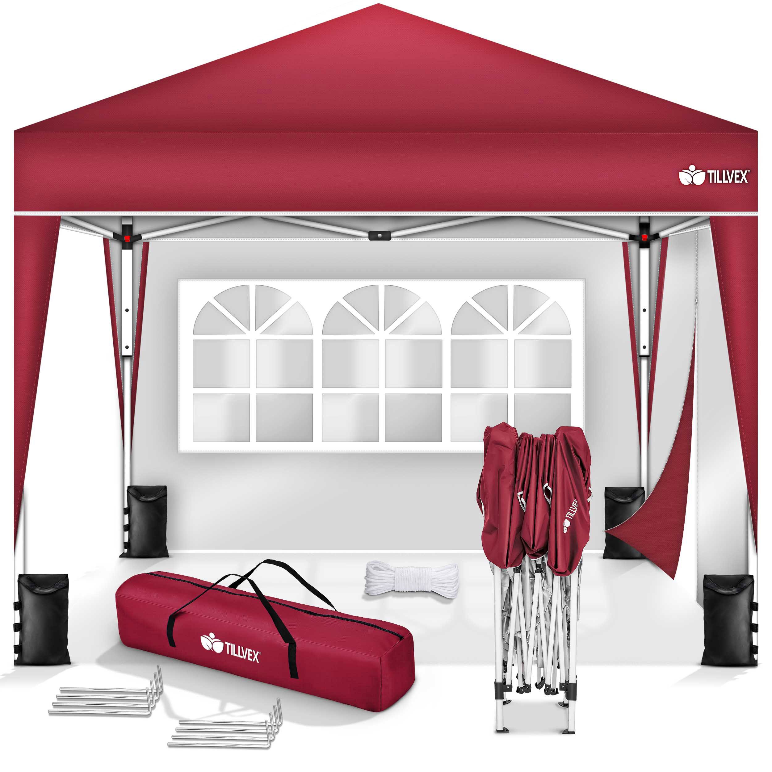 tillvex Pavillon tillvex® Pavillon 3x3m Wasserdicht Gartenzelt Faltpavillon Partyzelt, (3x3m wasserdicht, Pop-Up Faltpavillon höhenverstellbar, Partyzelt mit Tasche für Garten), Einfacher Aufbau in Minuten