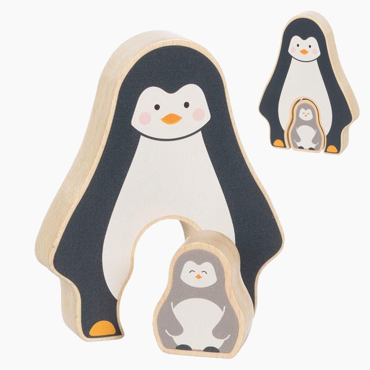 goki Steckpuzzle Aufstellpuzzle 4er Set, 2 Puzzleteile, Ein tierisches Vergnügen für kleine Entdecker