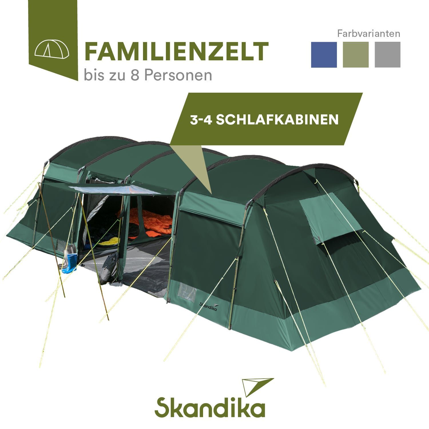 Skandika Tunnelzelt Montana 8, Familienzelt mit günstig online kaufen