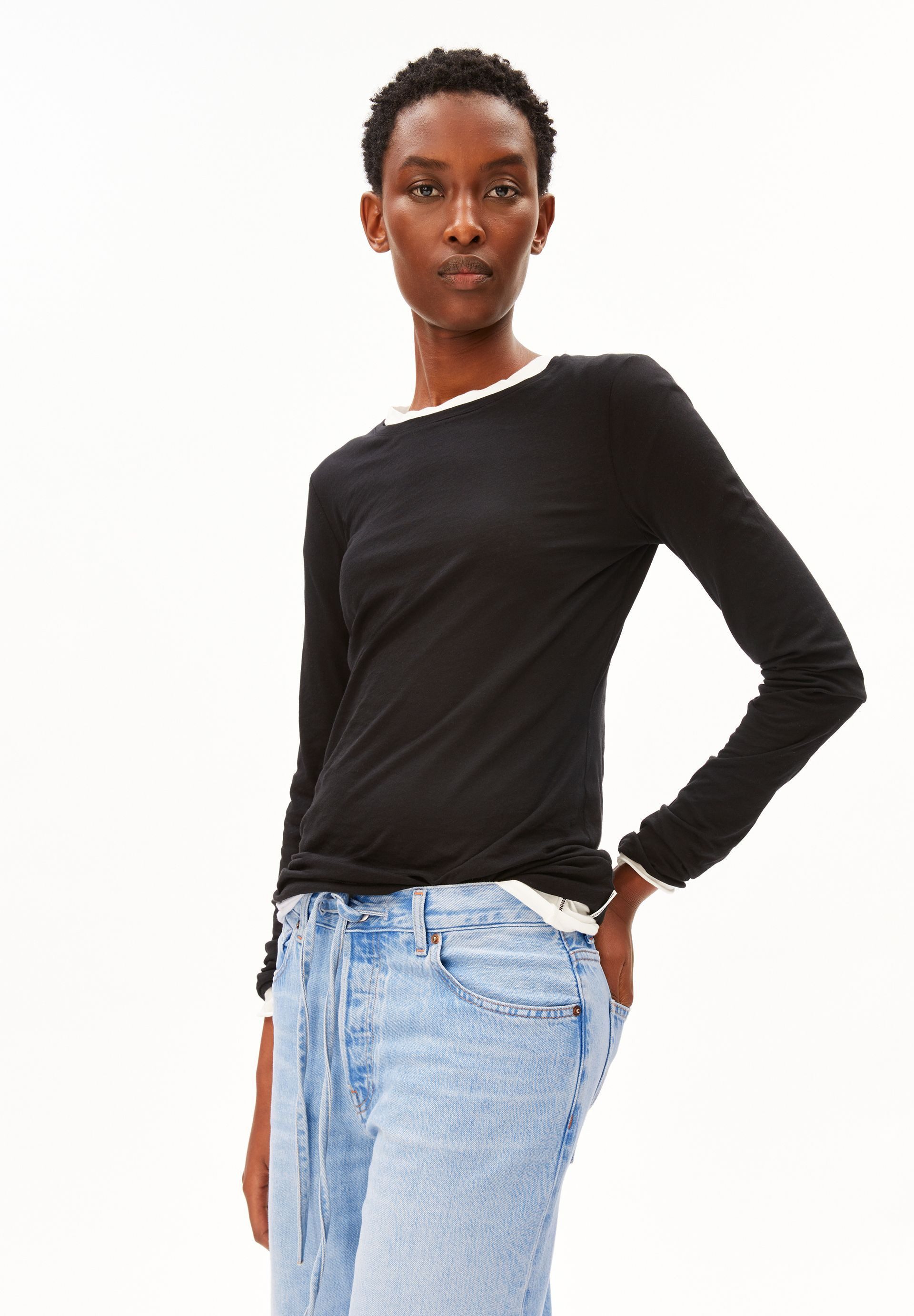 Longsleeve EINIAARA SOFT Longsleeve aus Bio-Baumwolle