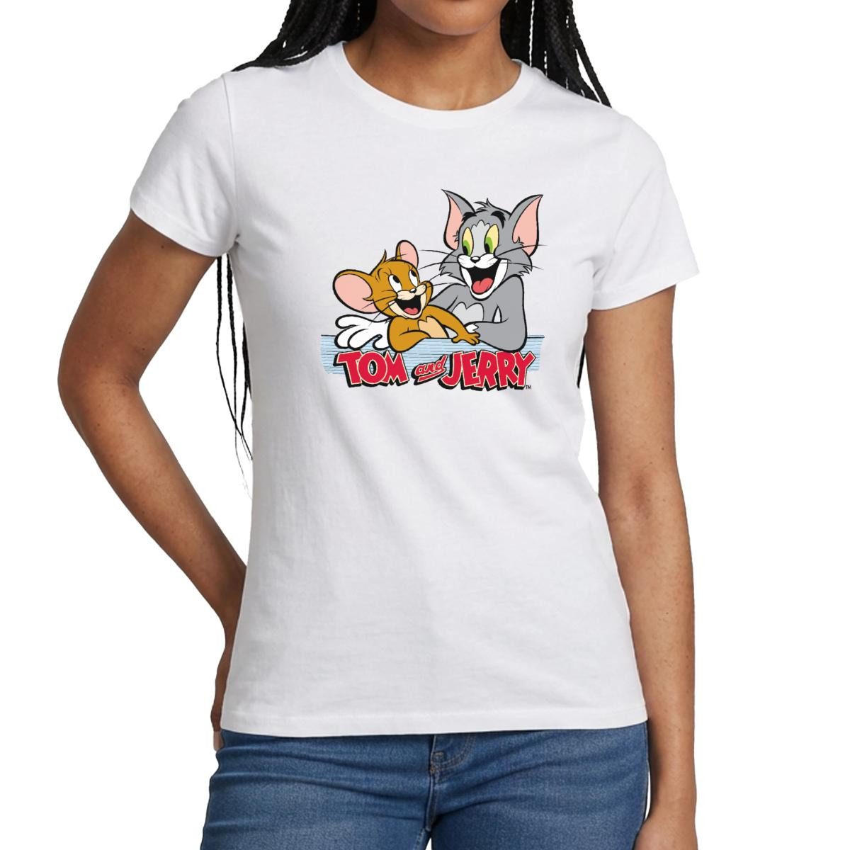 T-Shirt Tom Und Jerry Fröhliche Freunde Frauen T-Shirt