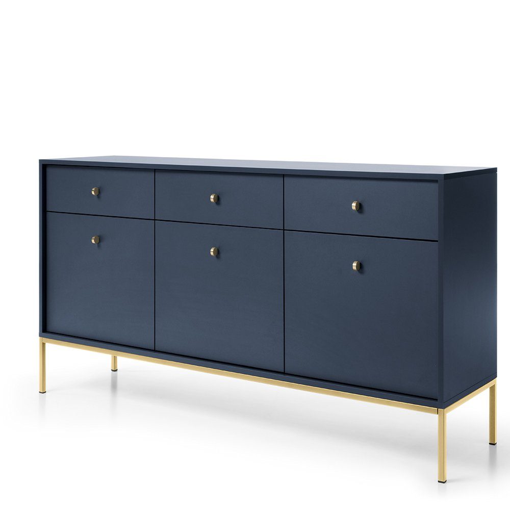 Lomadox Sideboard MALAGA-160, 154cm breit, marineblau, günstig online kaufen