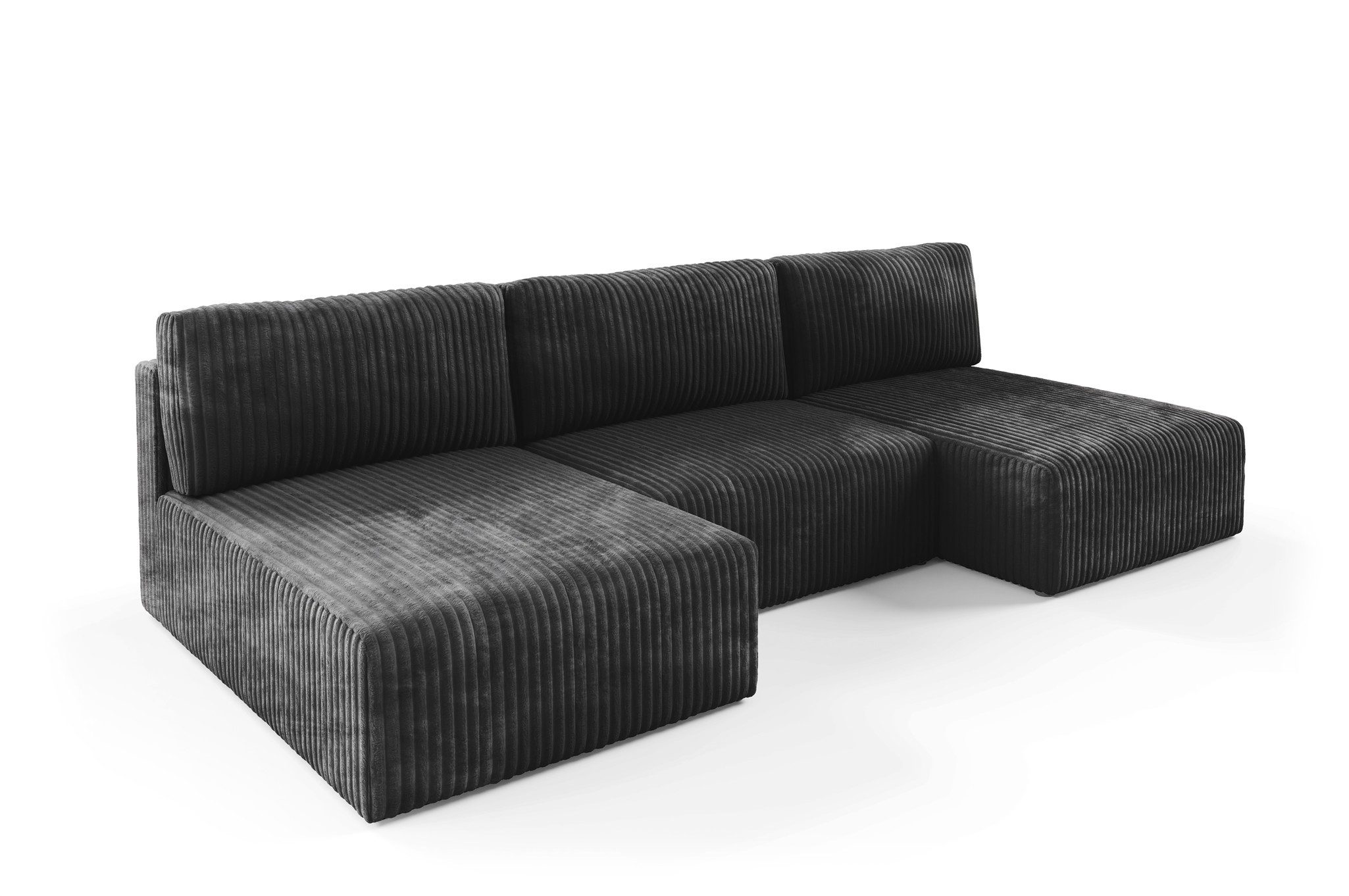 Fun Möbel Wohnlandschaft Sofa FUN ALEGRIA mit Schlaffunktion in Velourstoff Tilia, Rundumbezug, mit Bettkasten