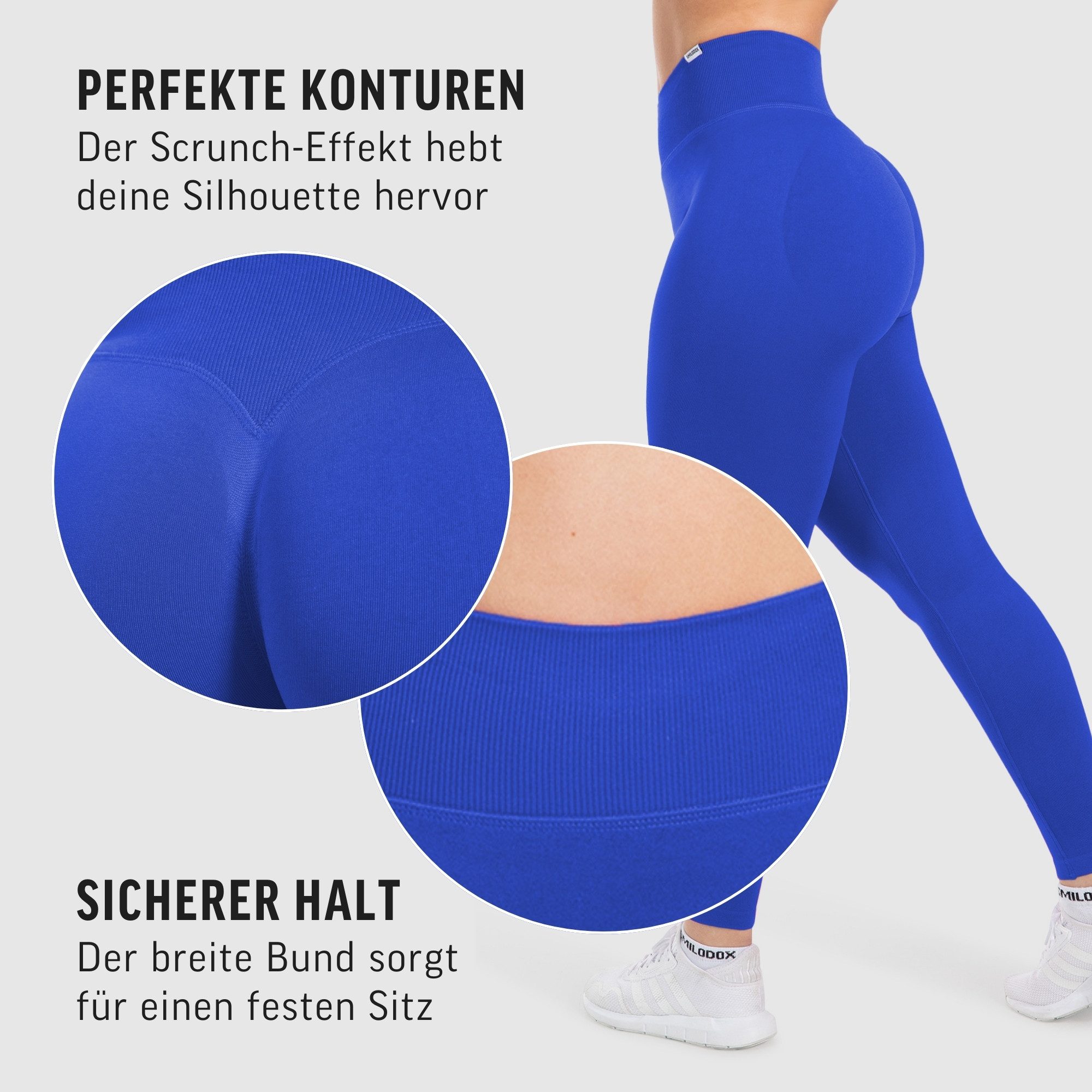 Smilodox Leggings Myrah Scrunch, Butt Lift Sporthose, High Waist V-Shape Yoga Hose Nahtlos, Seamless Schweißabsorbierende Trainingshose, Blickdicht – Bild 4 von 5
