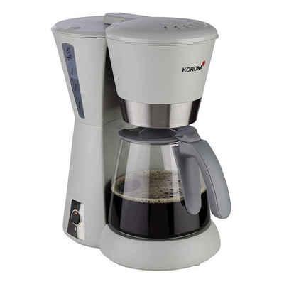 KORONA Filterkaffeemaschine Kaffeemaschine 10205, 1.25l Kaffeekanne, Papierfilter 4, Kaffeemaschine, Sandgrau, 10 Tassen