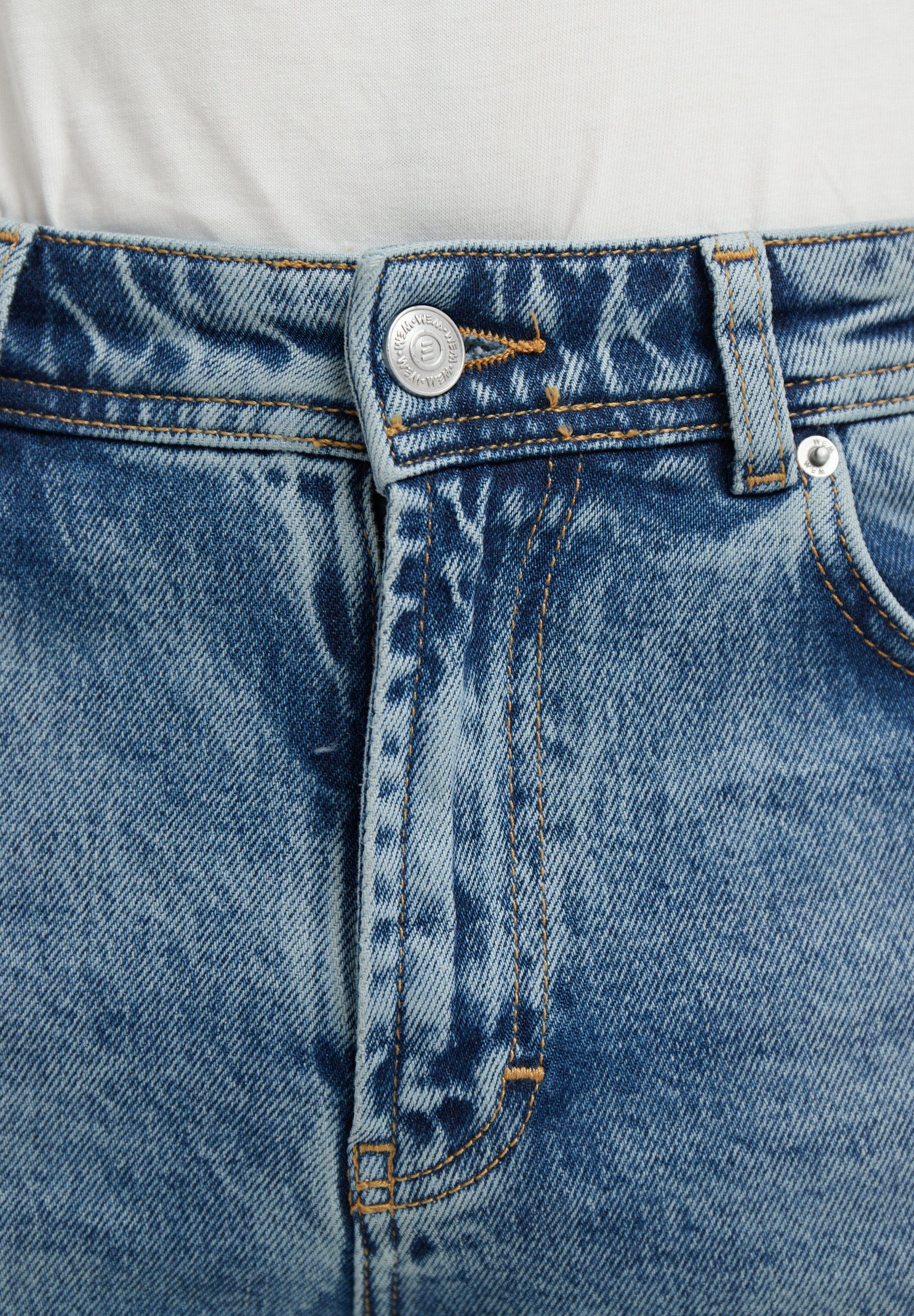 wem Tapered-fit-Jeans Oscar Tapered Fit denim schmaler – Mittlere blue Bundhöhe: breiter, unten Oben