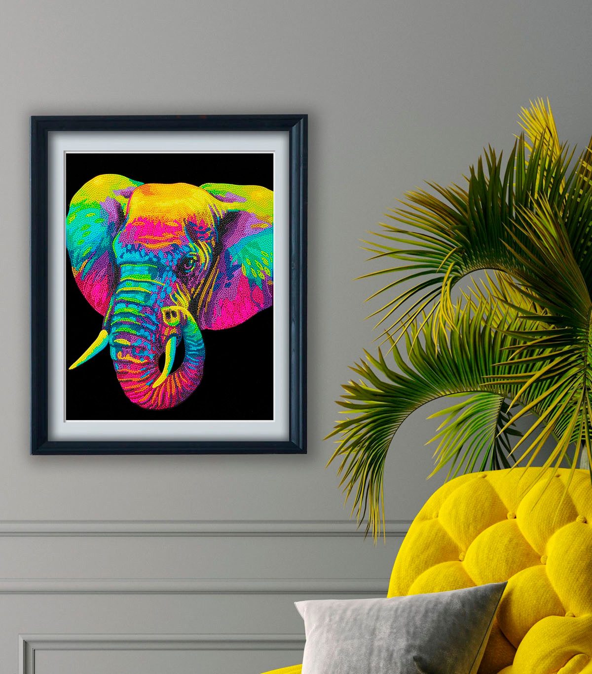 Diamond Dotz Kreativset Diamond Painting Neon Elefant