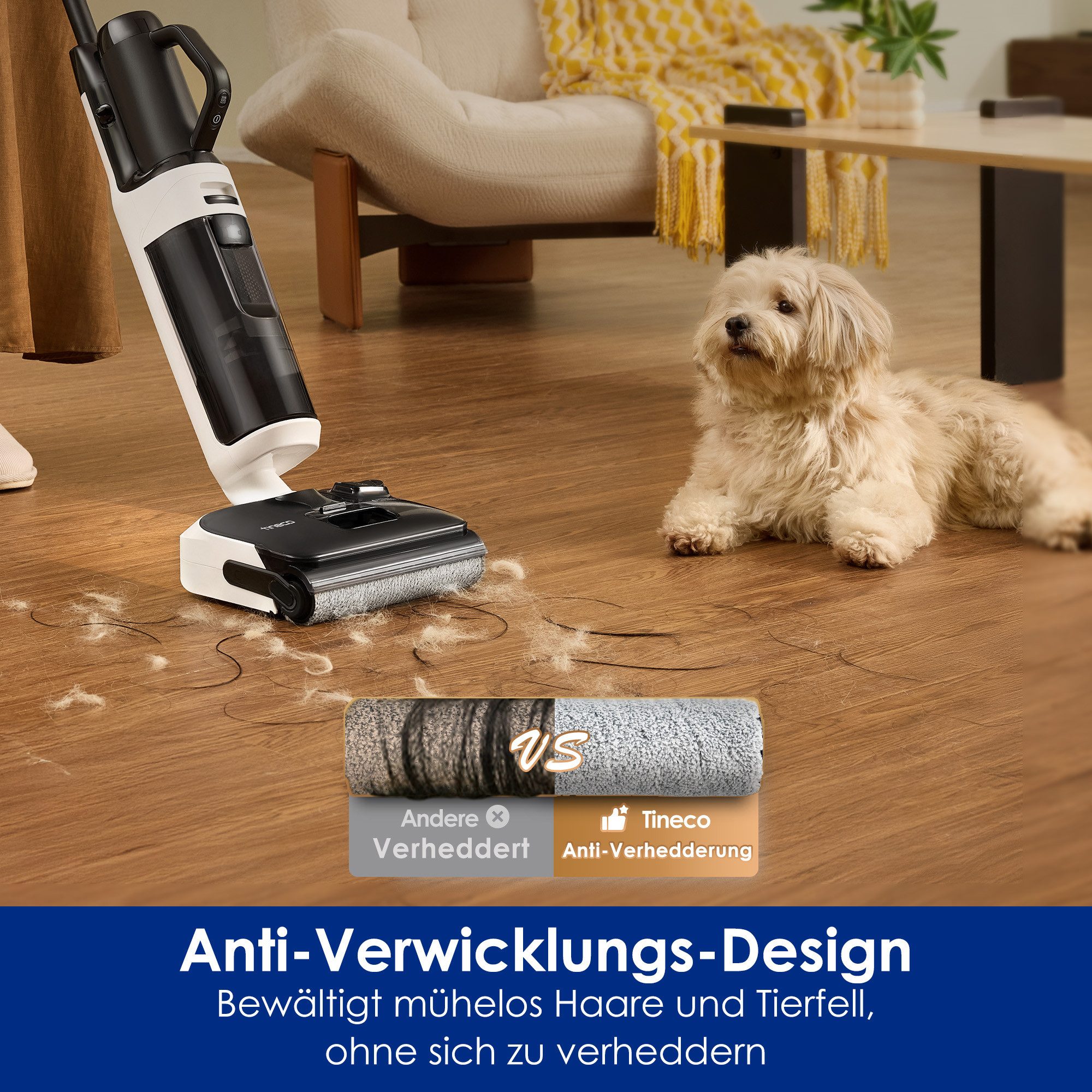 Tineco Nass-Trocken-Sauger FLOOR ONE Switch i5 Stretch, 85°C Heißluft-Trocknung, Handstaubsauger, 180 W, beutellos, Nass-Trocken-Sauger mit optionalem Handstaubsauger (inkl. Aufsätze)