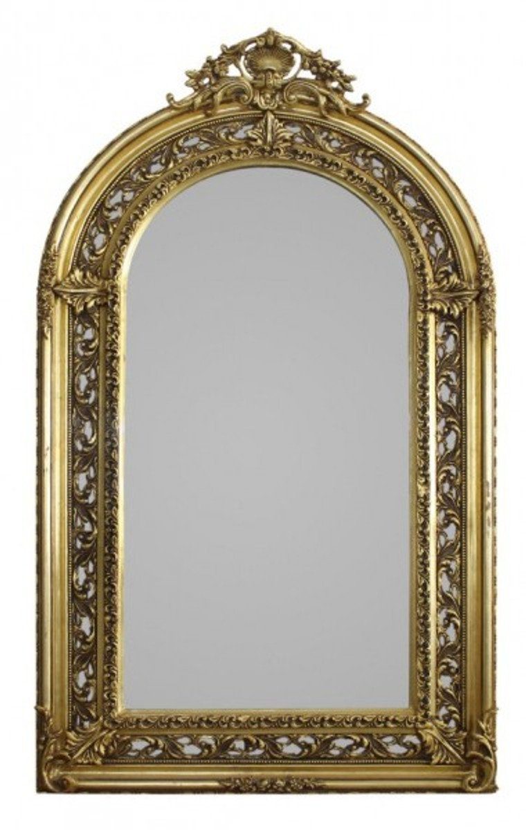cm - Spiegel 190 Padrino Barockspiegel x Casa Prunkvoll Barock Halbrund Gold 110