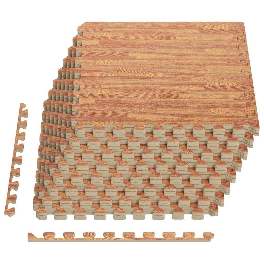 vidaXL Bodenmatte Bodenmatten 24 Stk. Holzmaserung 8,64 m² EVA-Schaumstoff