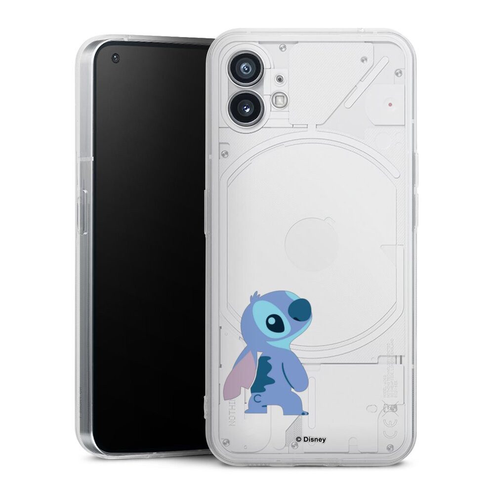 DeinDesign Handyhülle Lilo & Stitch Fanartikel Disney Stitch Smiling, Nothing Phone 1 Silikon Hülle Bumper Case Handy Schutzhülle